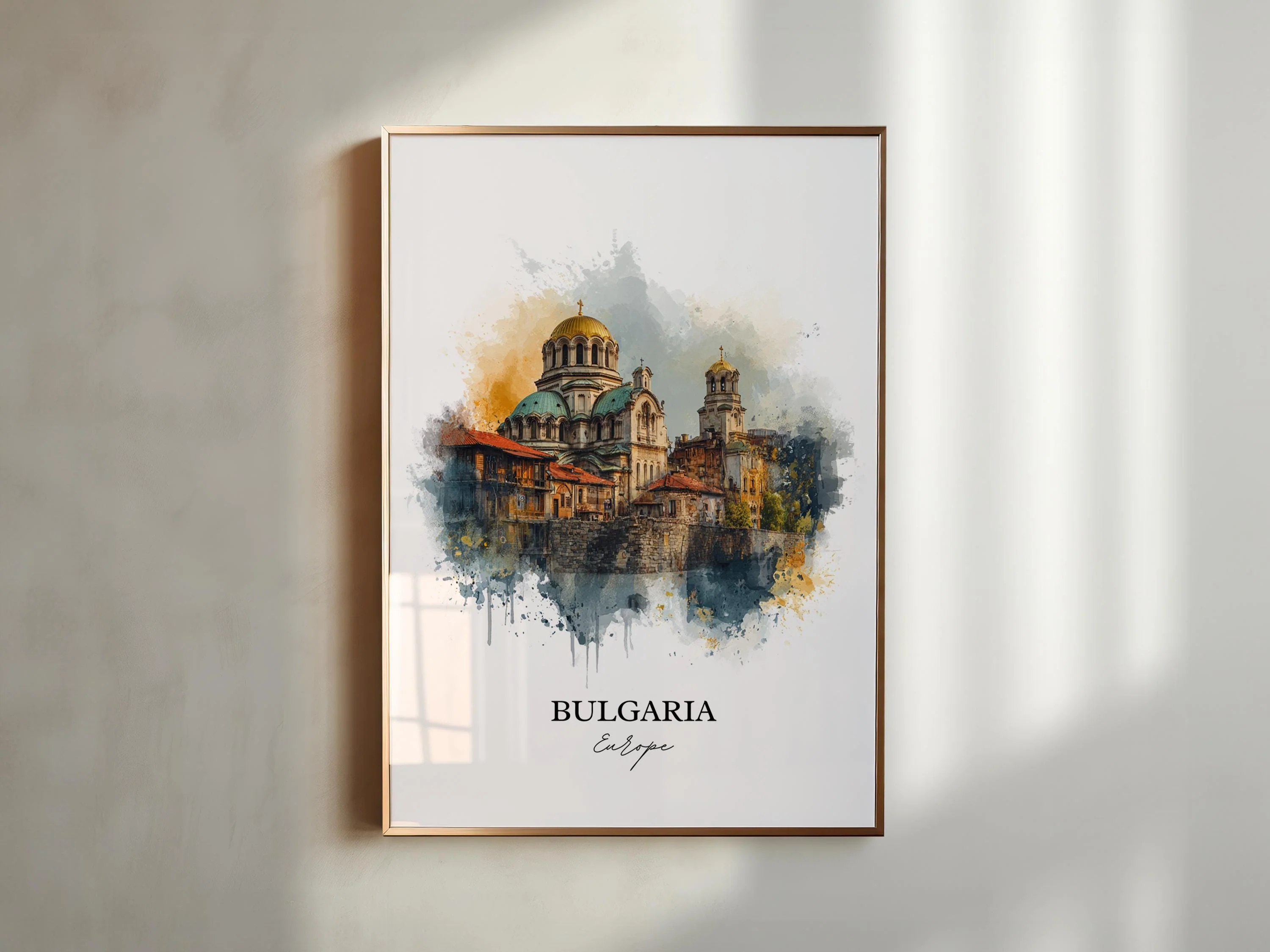 Bulgaria, Bulgaria – Watercolor Art Print - Image 3