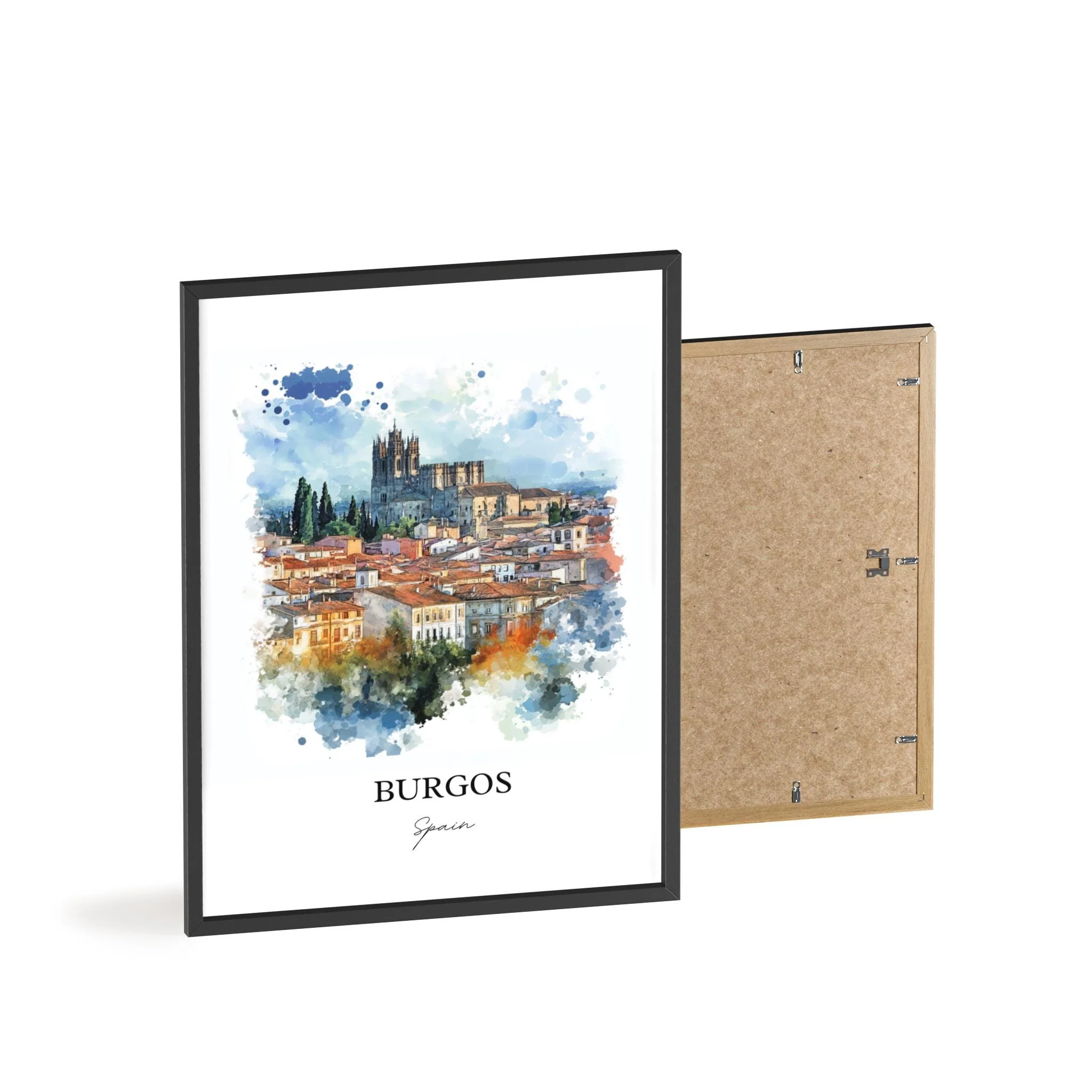 Burgos, Spain – Watercolor Art Print - Image 8