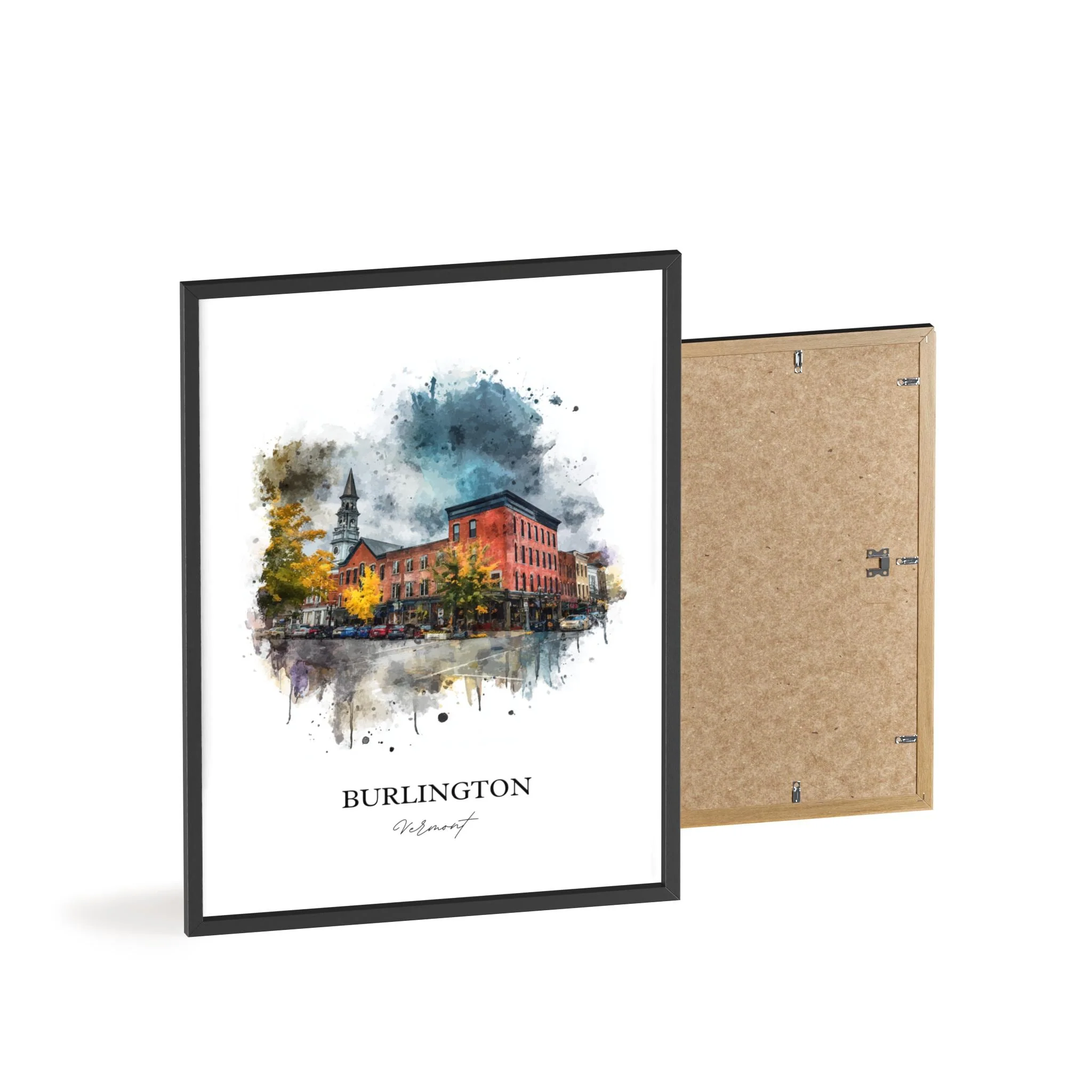 Burlington, Vermont – Watercolor Art Print - Image 11
