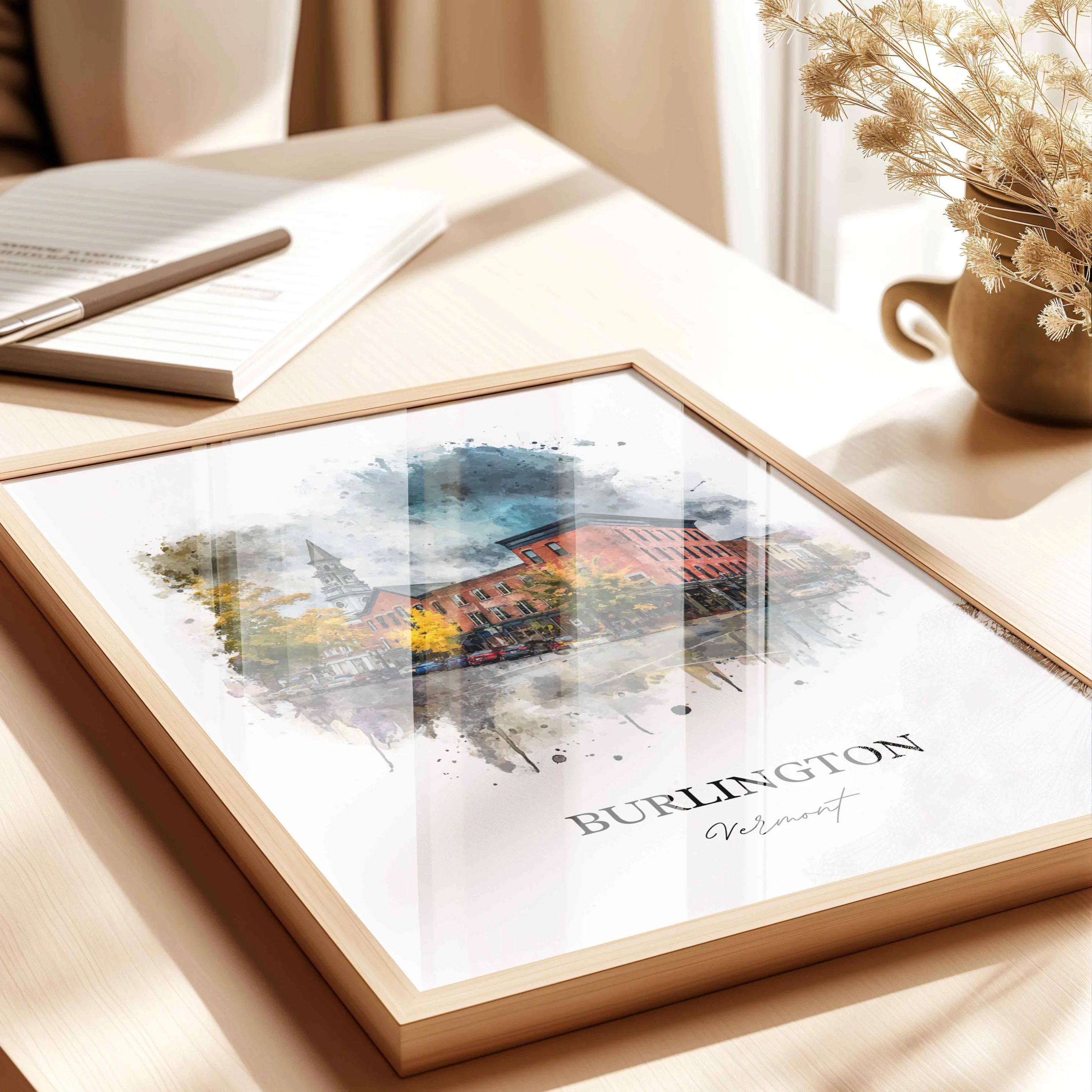 Burlington, Vermont – Watercolor Art Print - Image 8