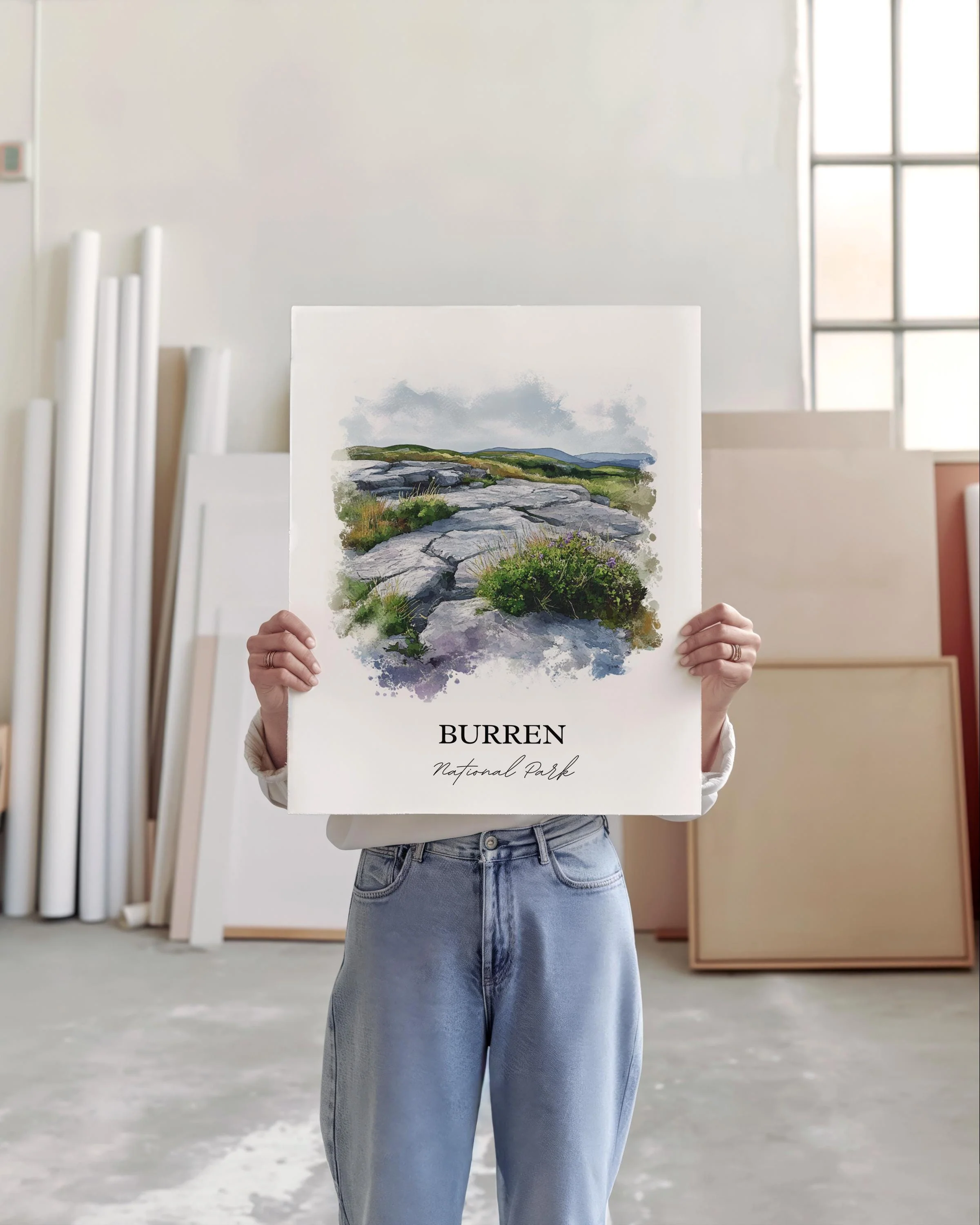 Burren National Park, Ireland – Watercolor Art Print - Image 3
