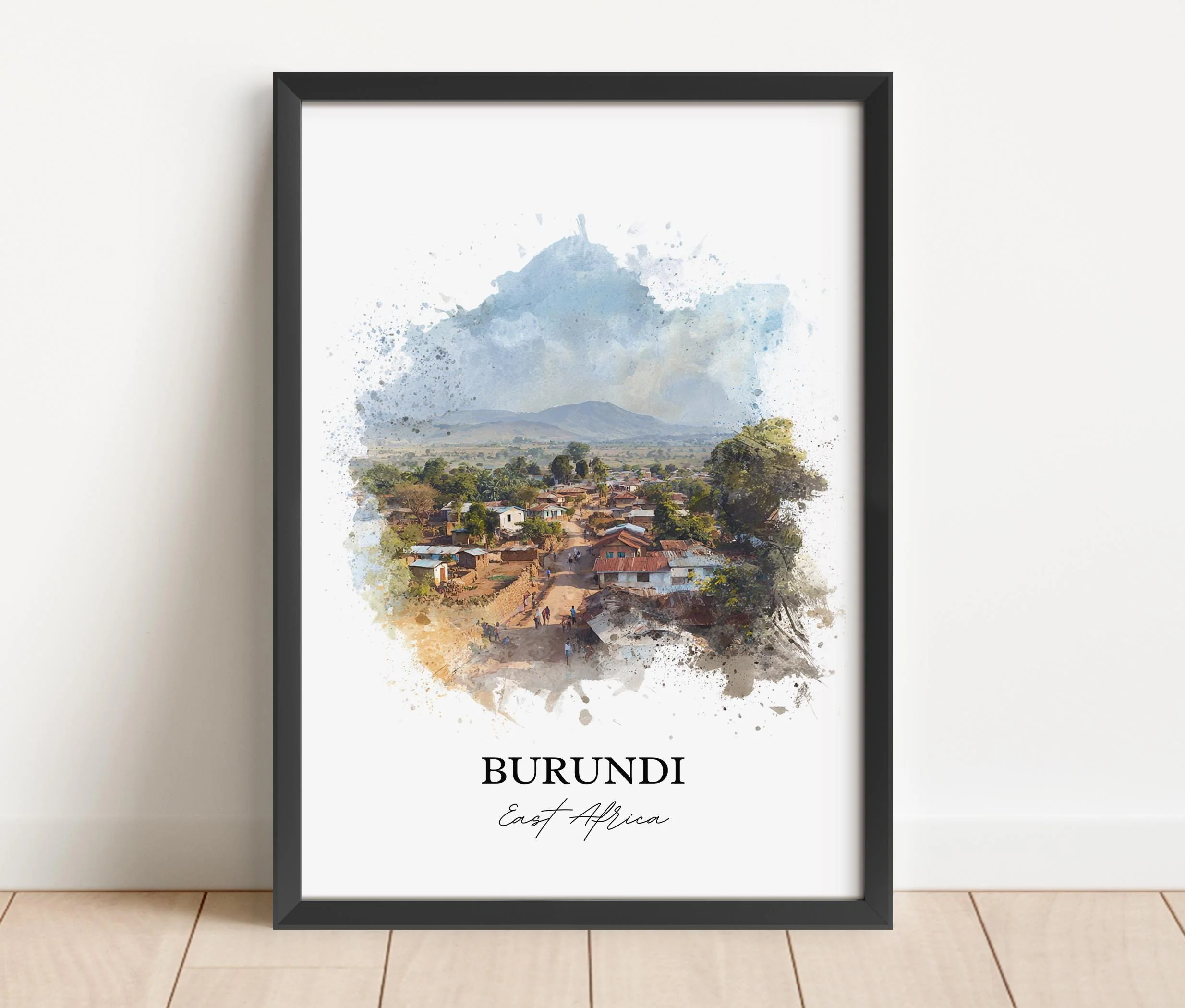 Burundi, Burundi – Watercolor Art Print - Image 4