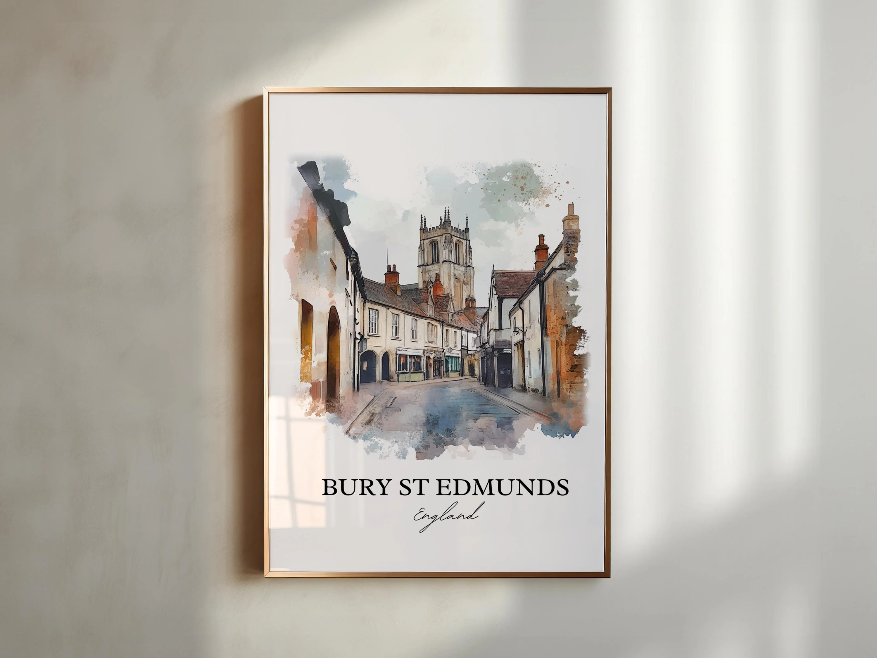 Bury St Edmunds, England – Watercolor Art Print - Image 5