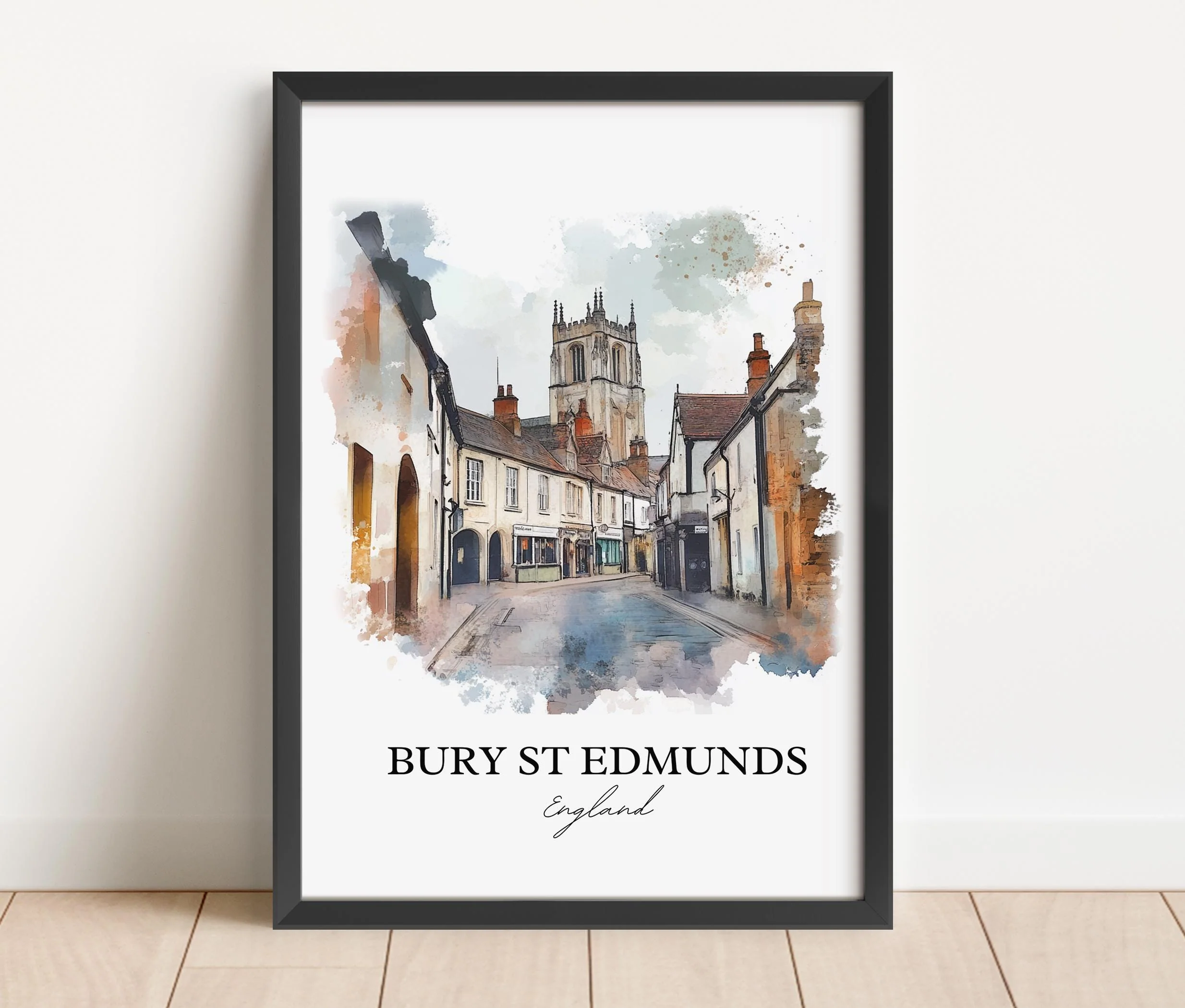 Bury St Edmunds, England – Watercolor Art Print - Image 6