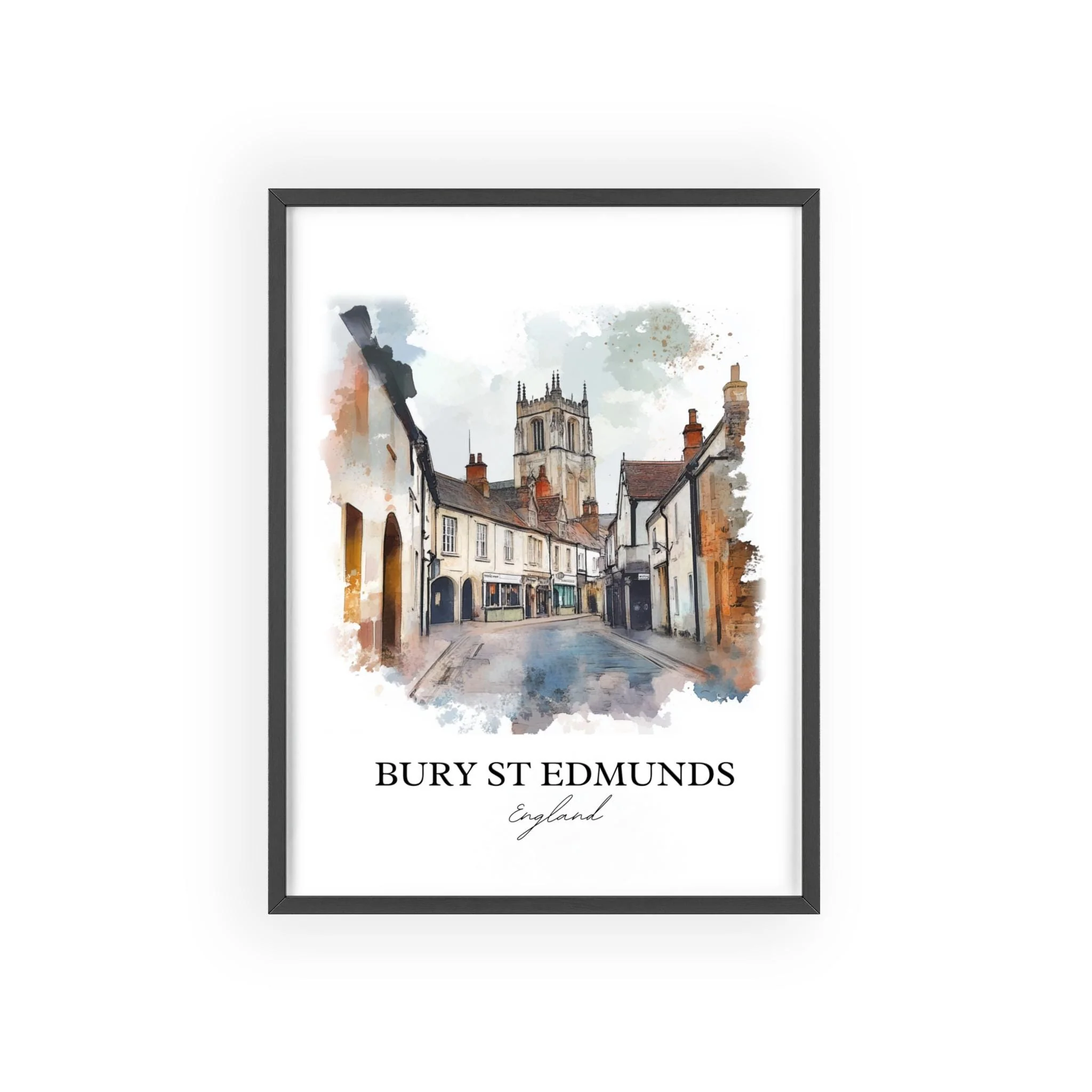 Bury St Edmunds, England – Watercolor Art Print - Image 7