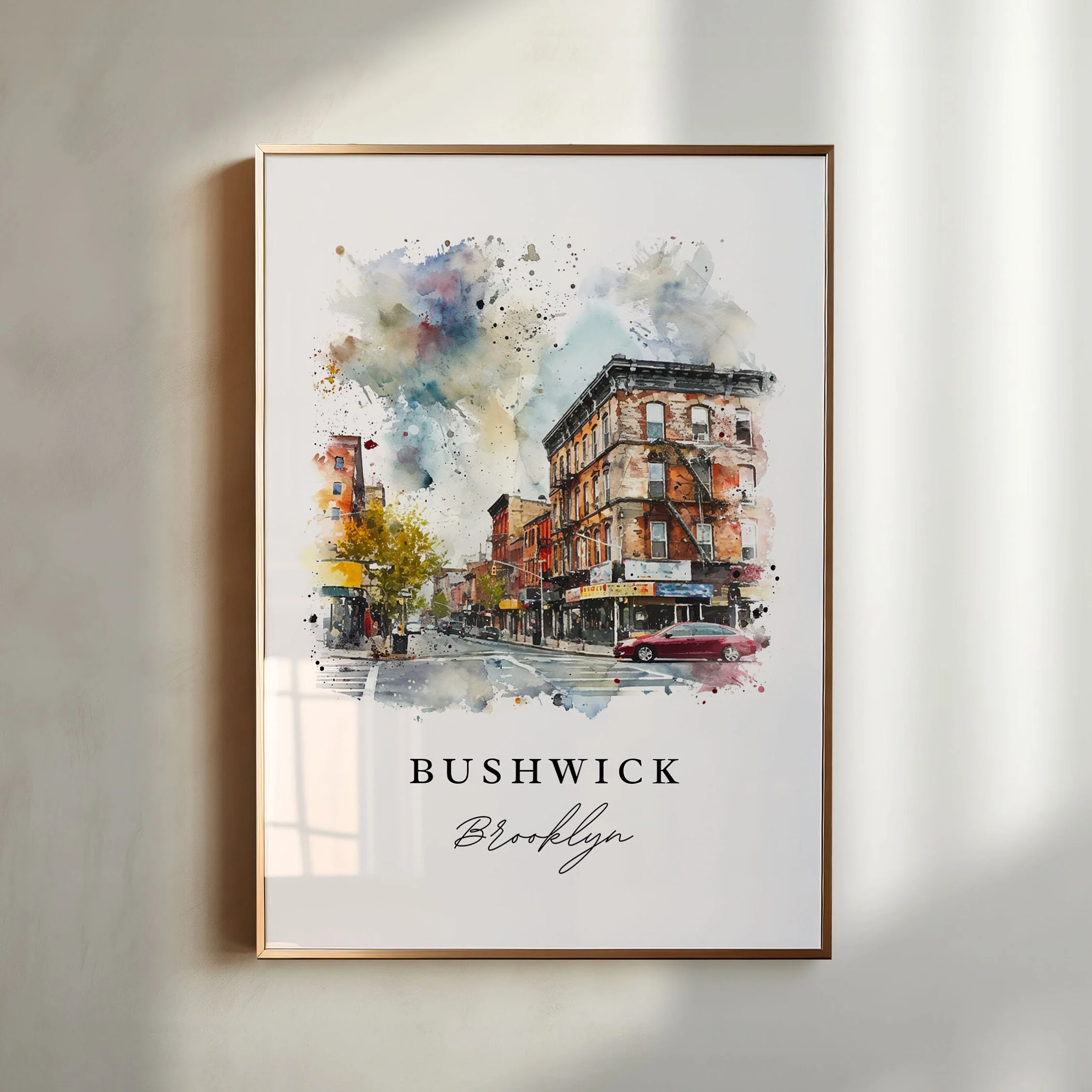 Bushwick, New York – Watercolor Art Print - Image 2