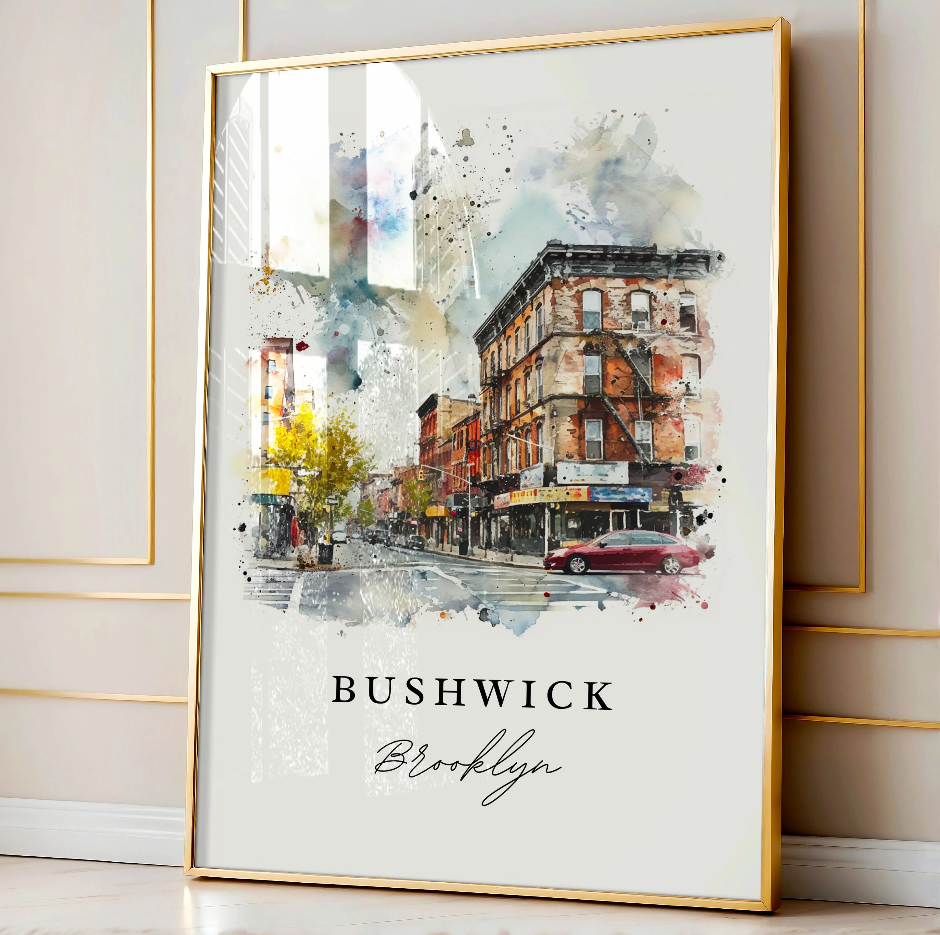 Bushwick, New York – Watercolor Art Print - Image 4
