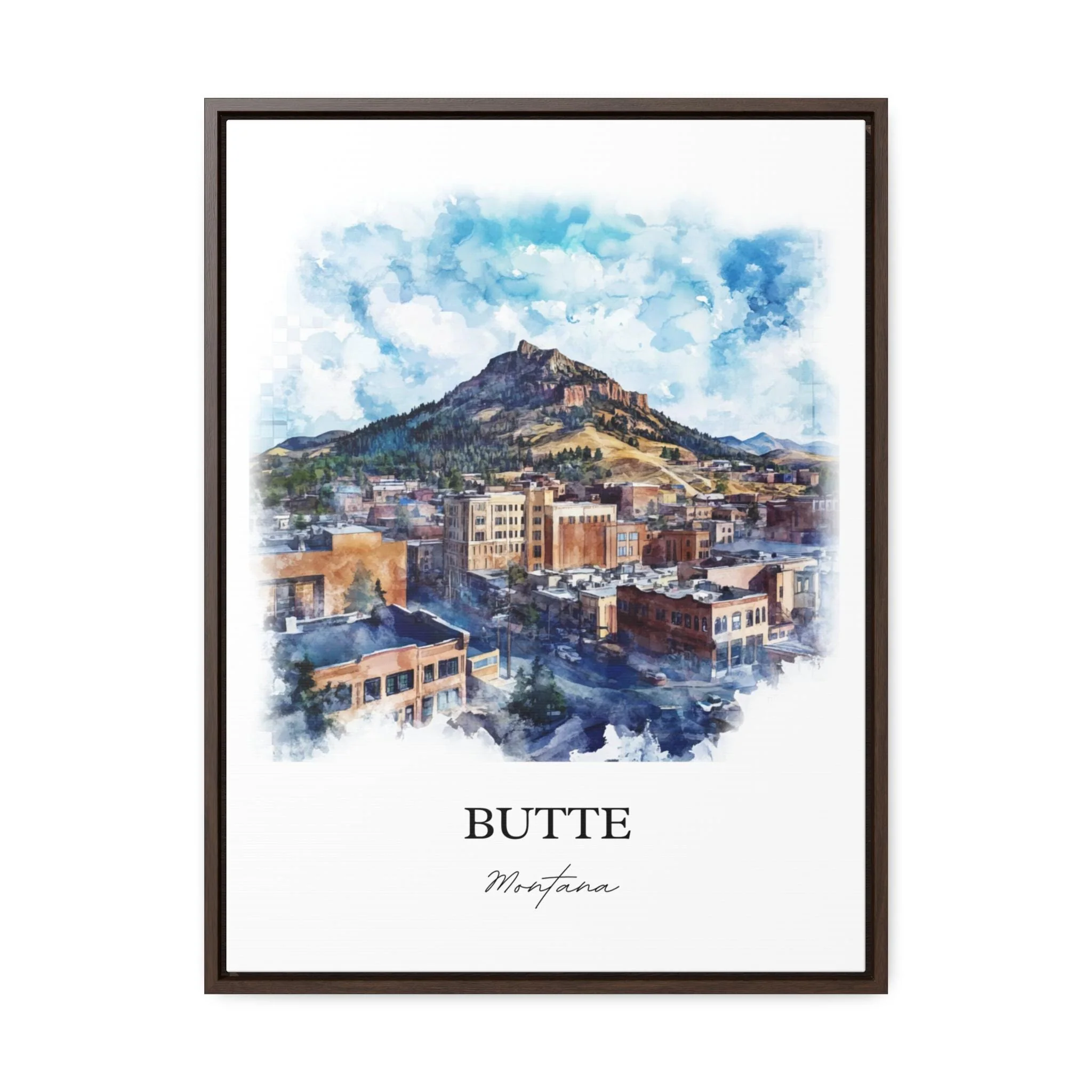 Butte, Montana, USA – Watercolor Art Print - Image 7