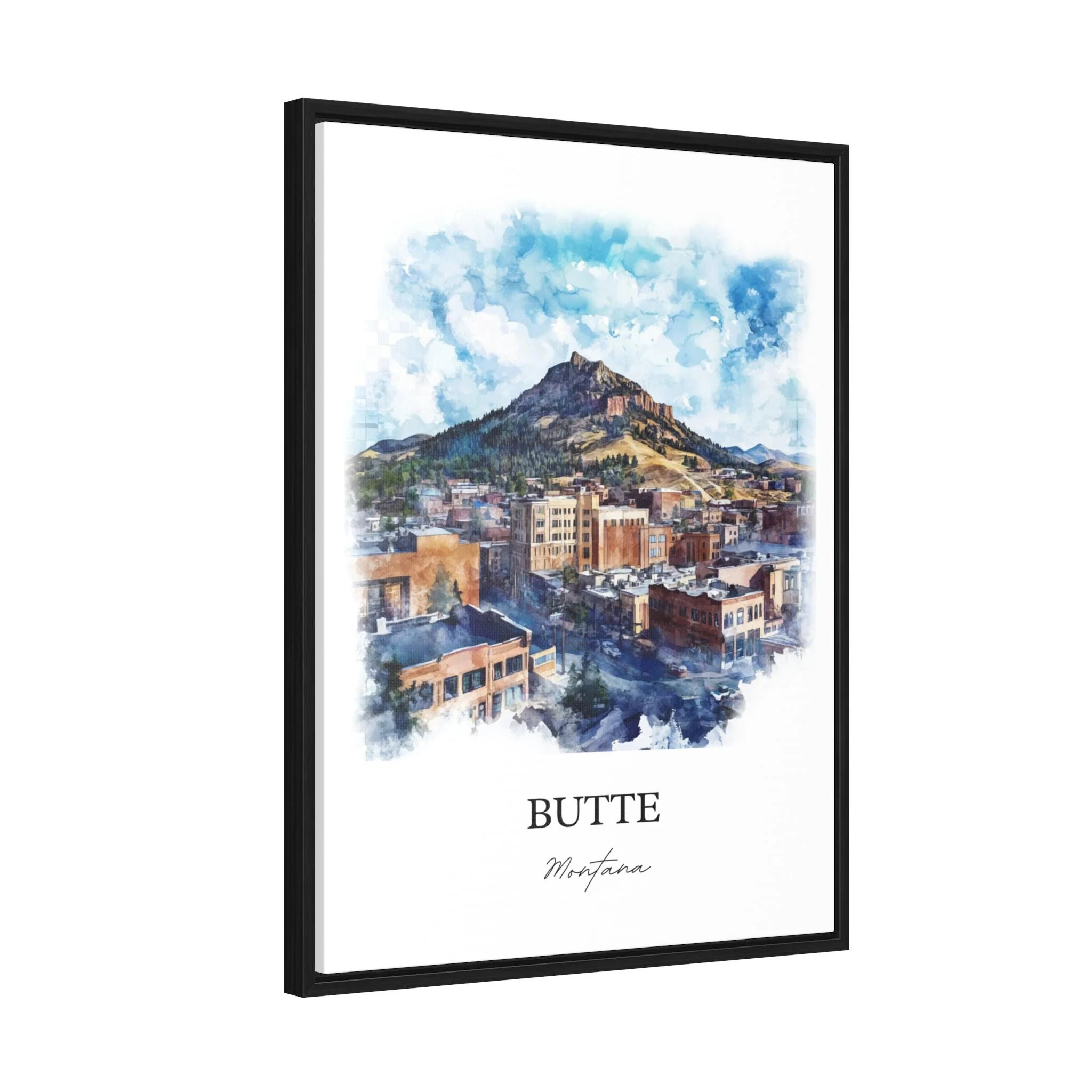 Butte, Montana, USA – Watercolor Art Print - Image 8