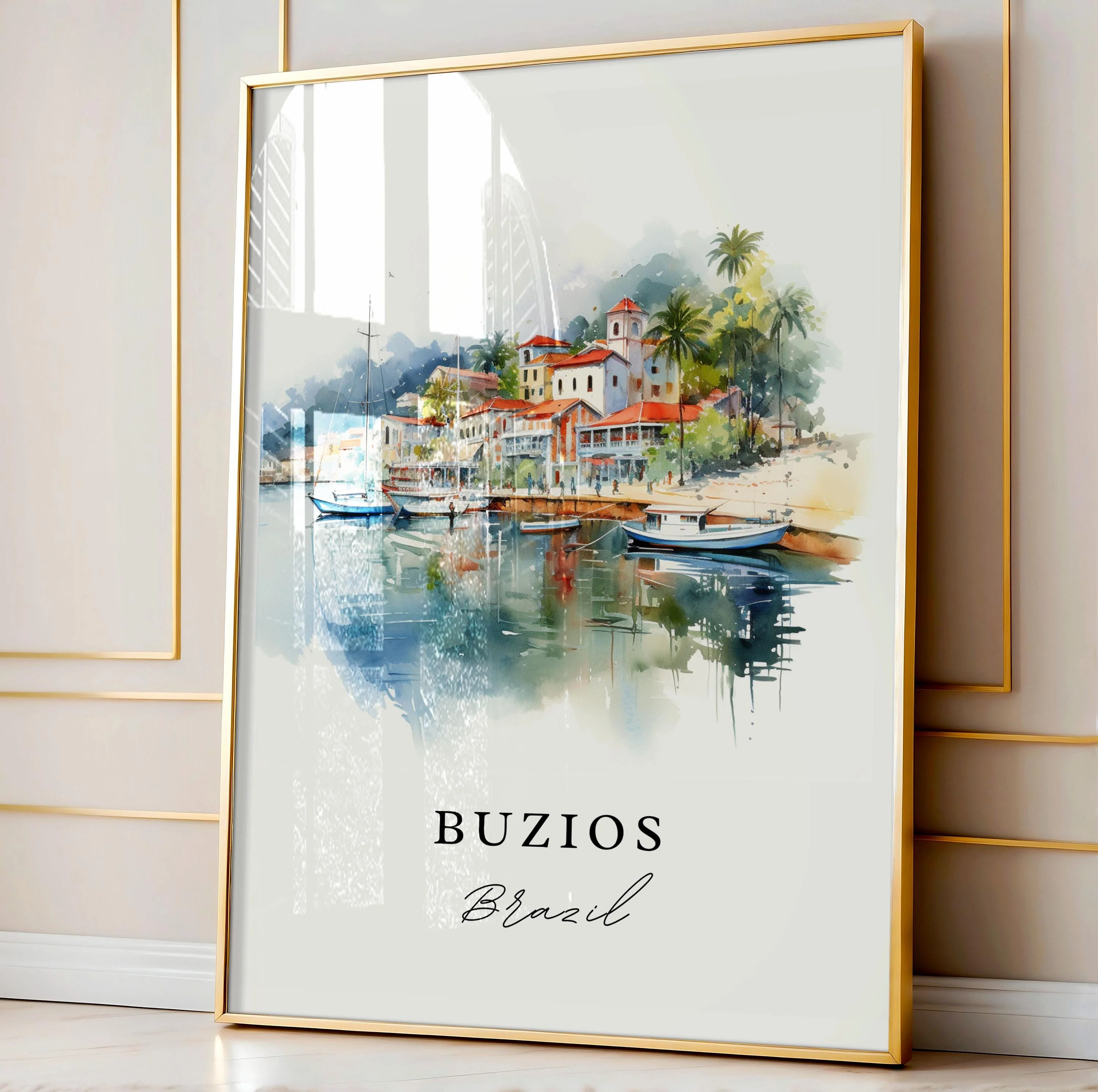 Buzios, Brazil – Watercolor Art Print - Image 3