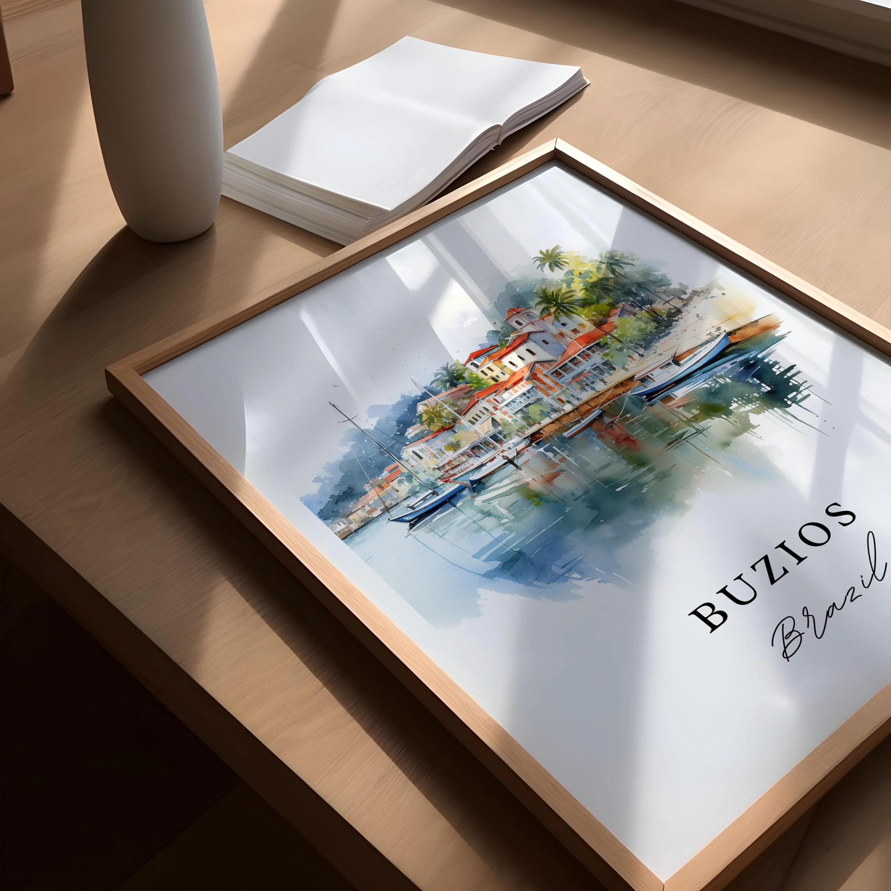 Buzios, Brazil – Watercolor Art Print - Image 4
