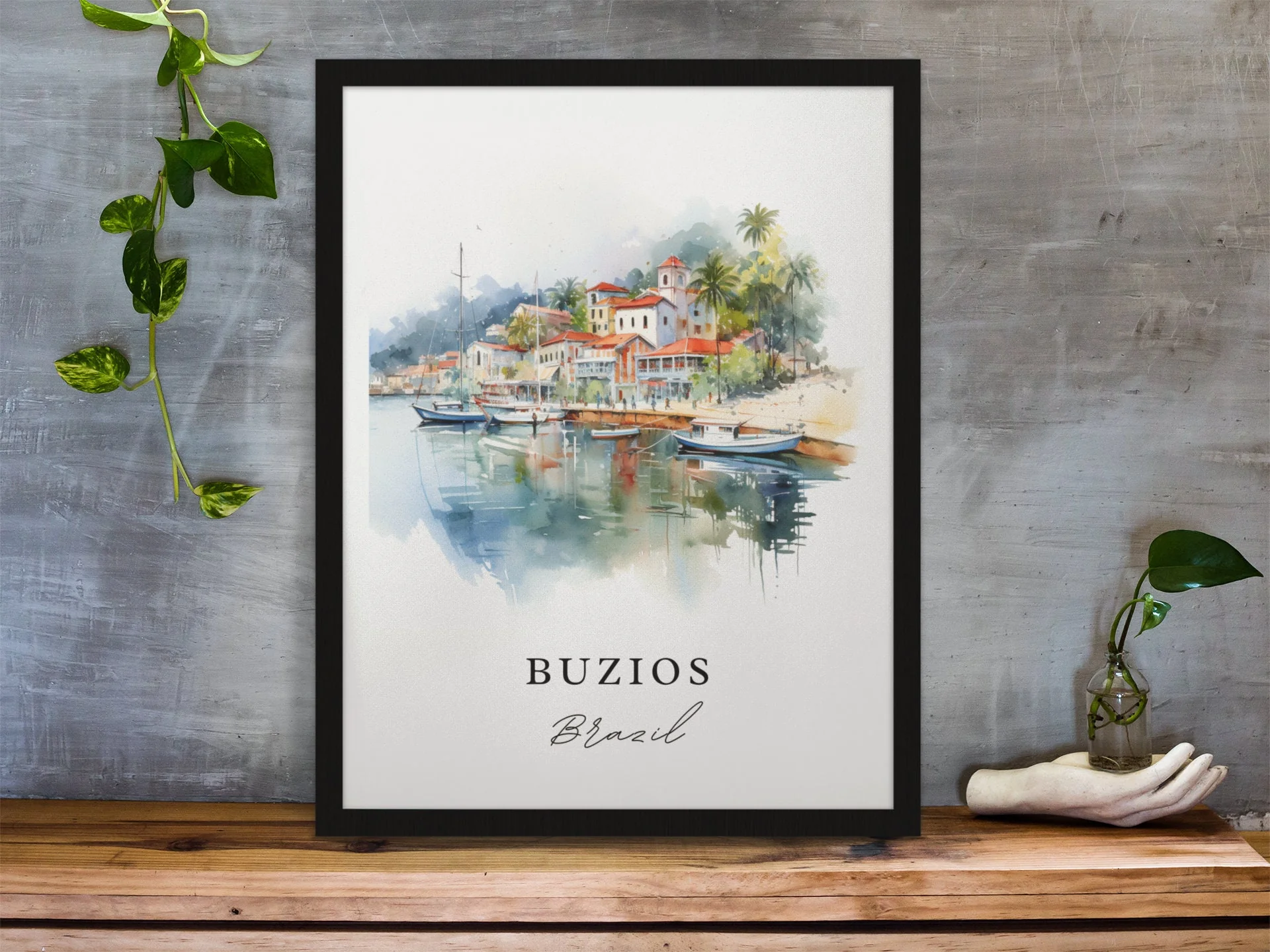 Buzios, Brazil – Watercolor Art Print - Image 5