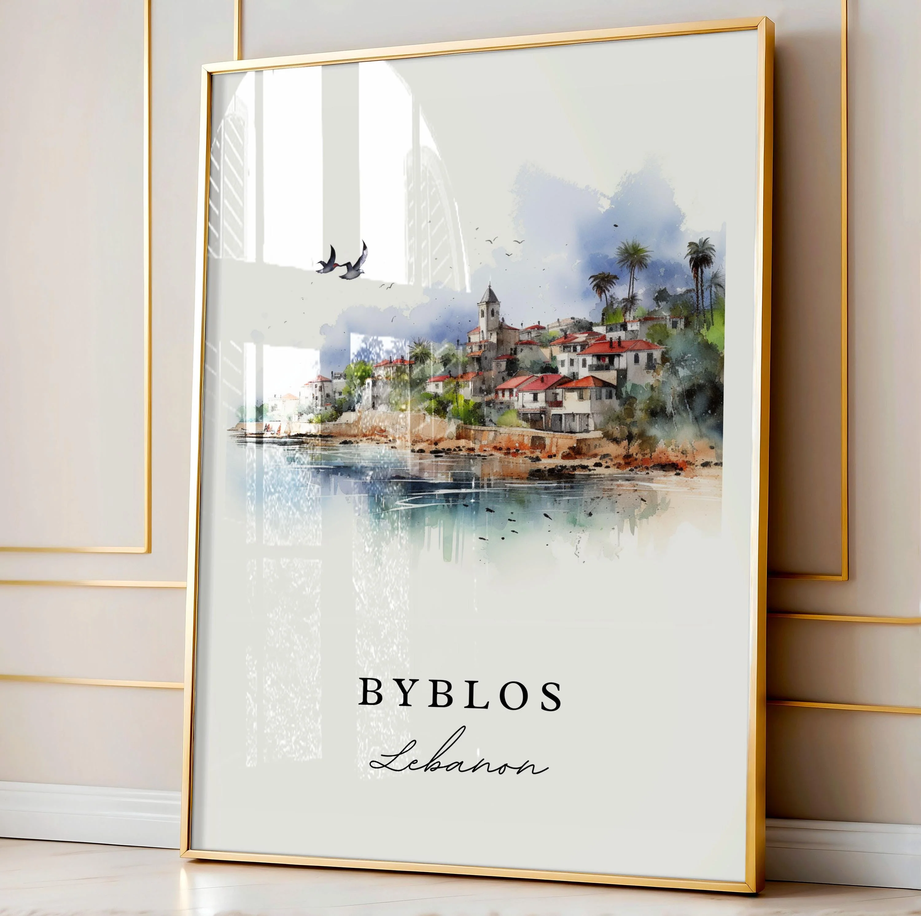 Byblos, Lebanon – Watercolor Art Print - Image 4