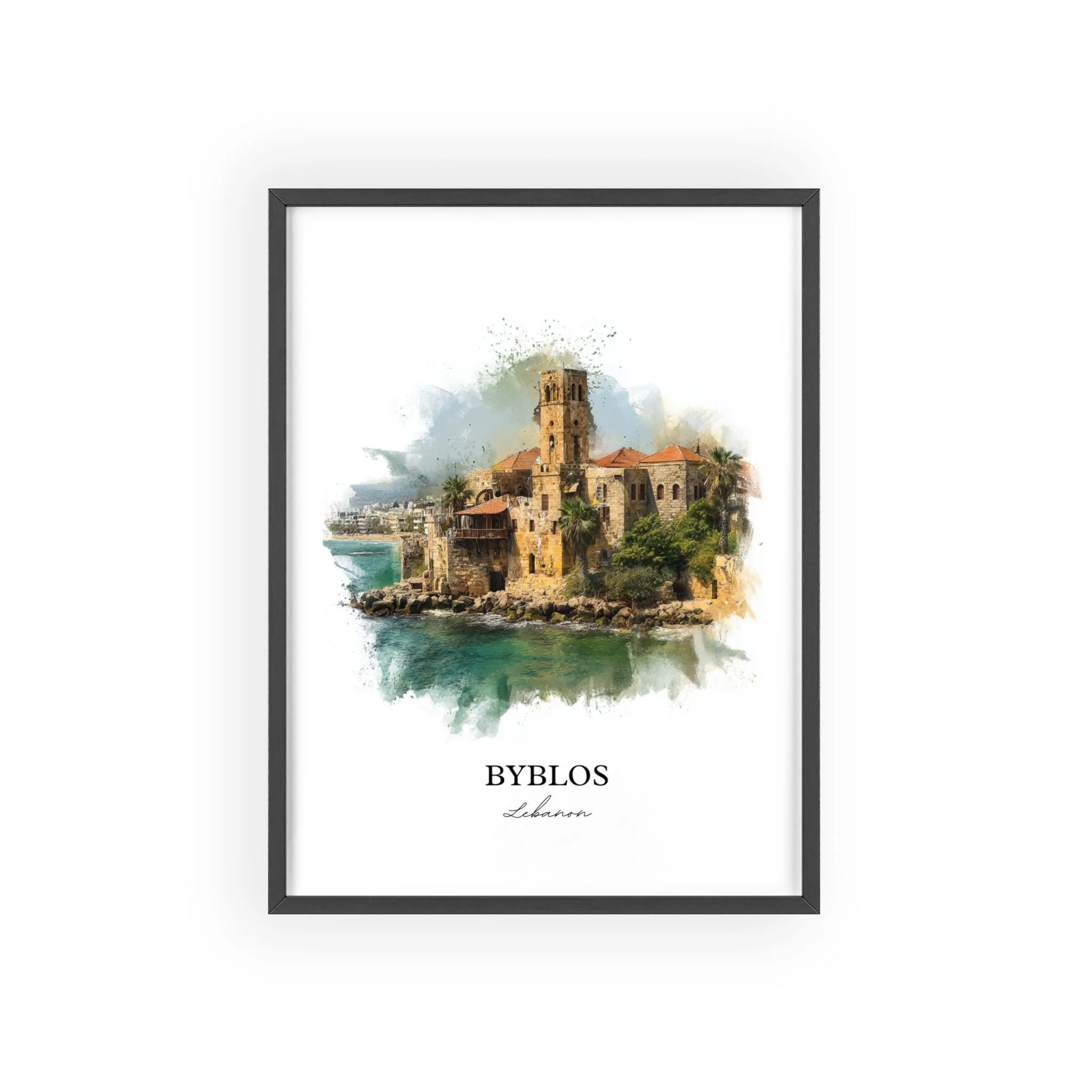 Byblos, Lebanon – Watercolor Art Print - Image 10