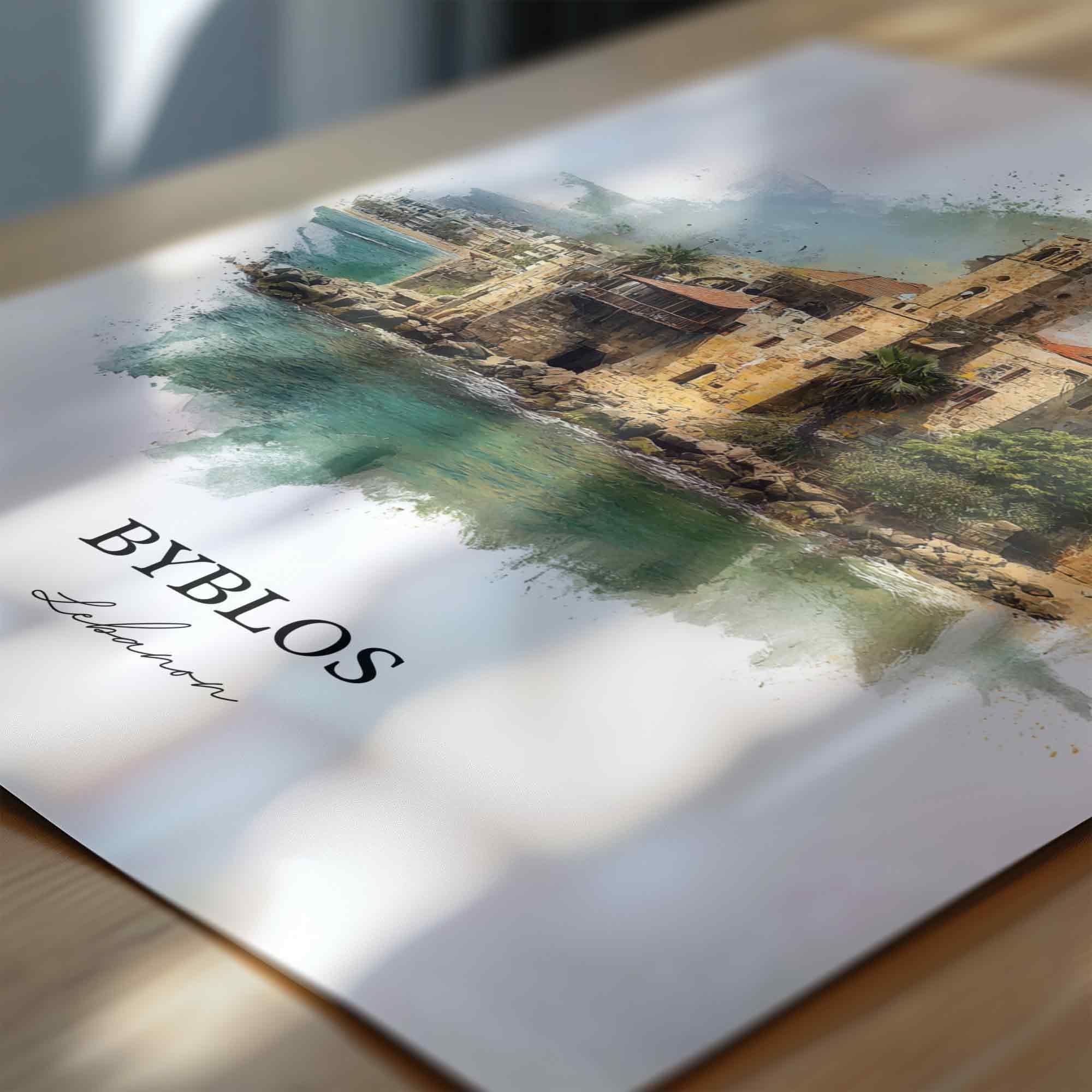 Byblos, Lebanon – Watercolor Art Print - Image 2