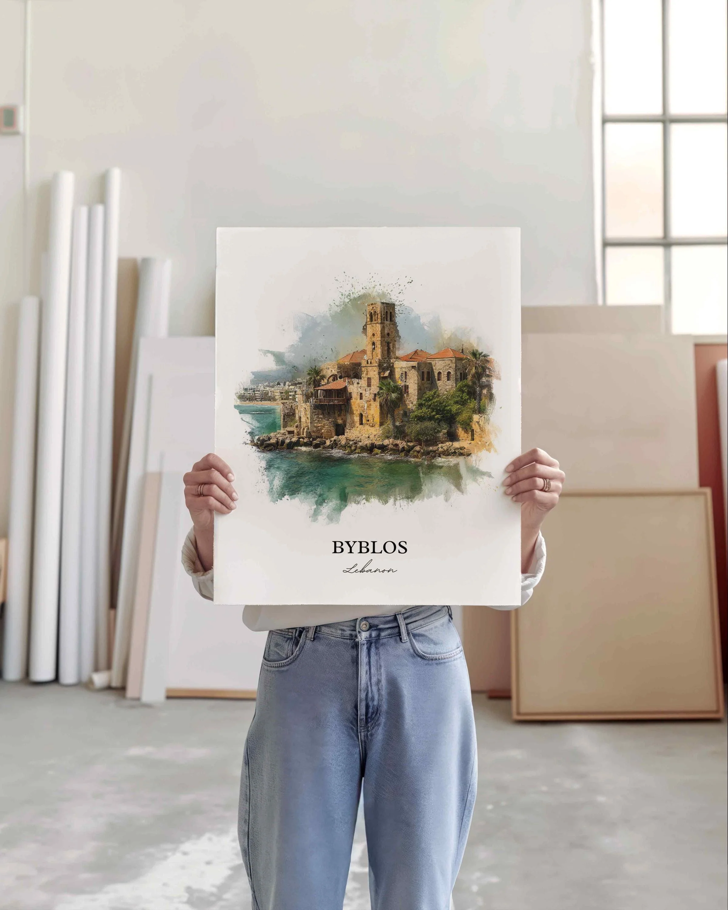 Byblos, Lebanon – Watercolor Art Print - Image 4