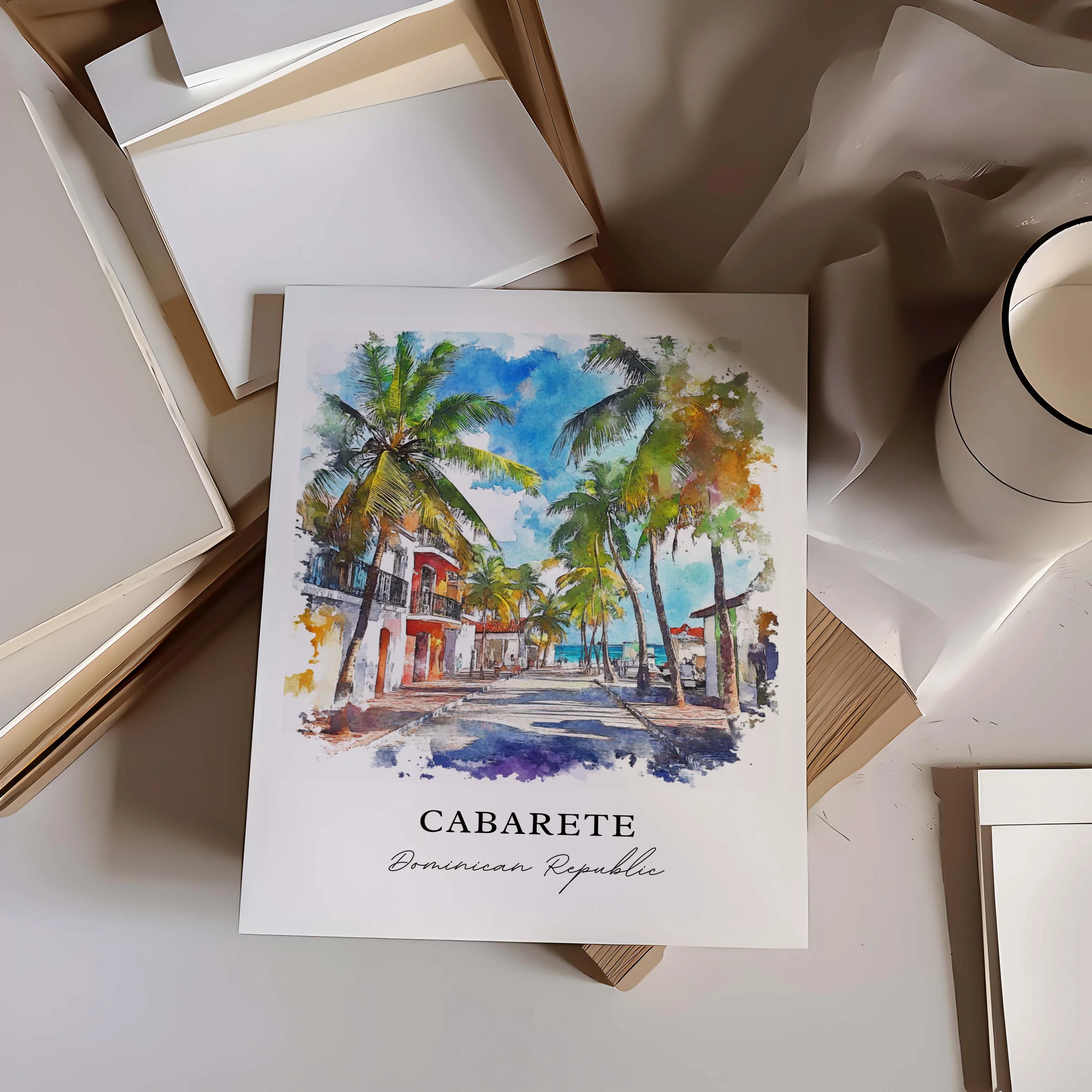 Cabarete, Dominican Republic – Watercolor Art Print - Image 2