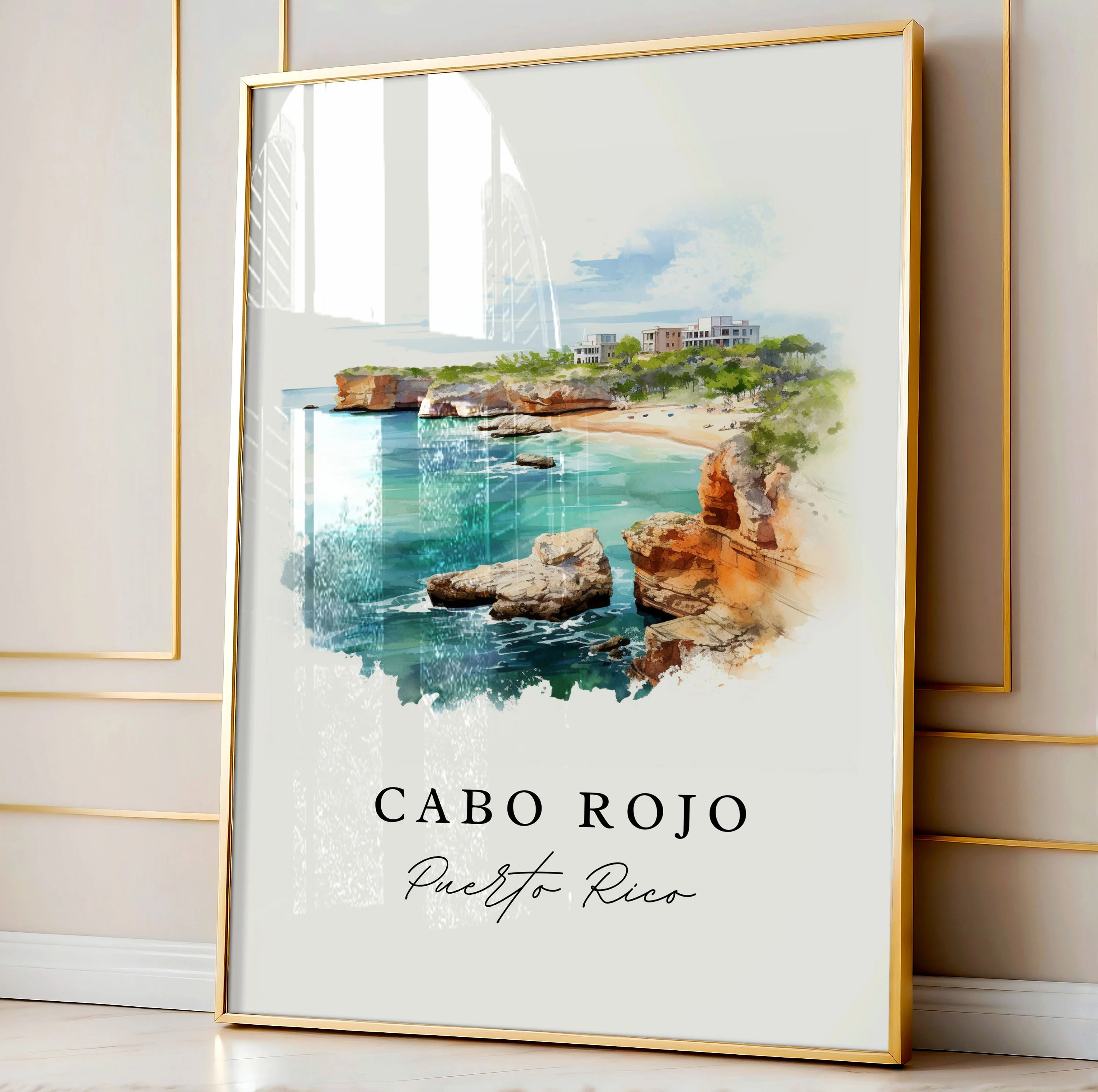 Cabo Rojo, Puerto Rico – Watercolor Art Print - Image 5