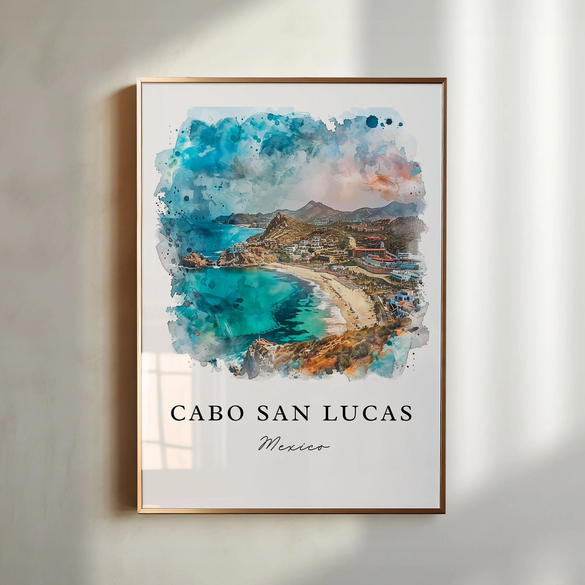 Cabo San Lucas, Mexico – Watercolor Art Print