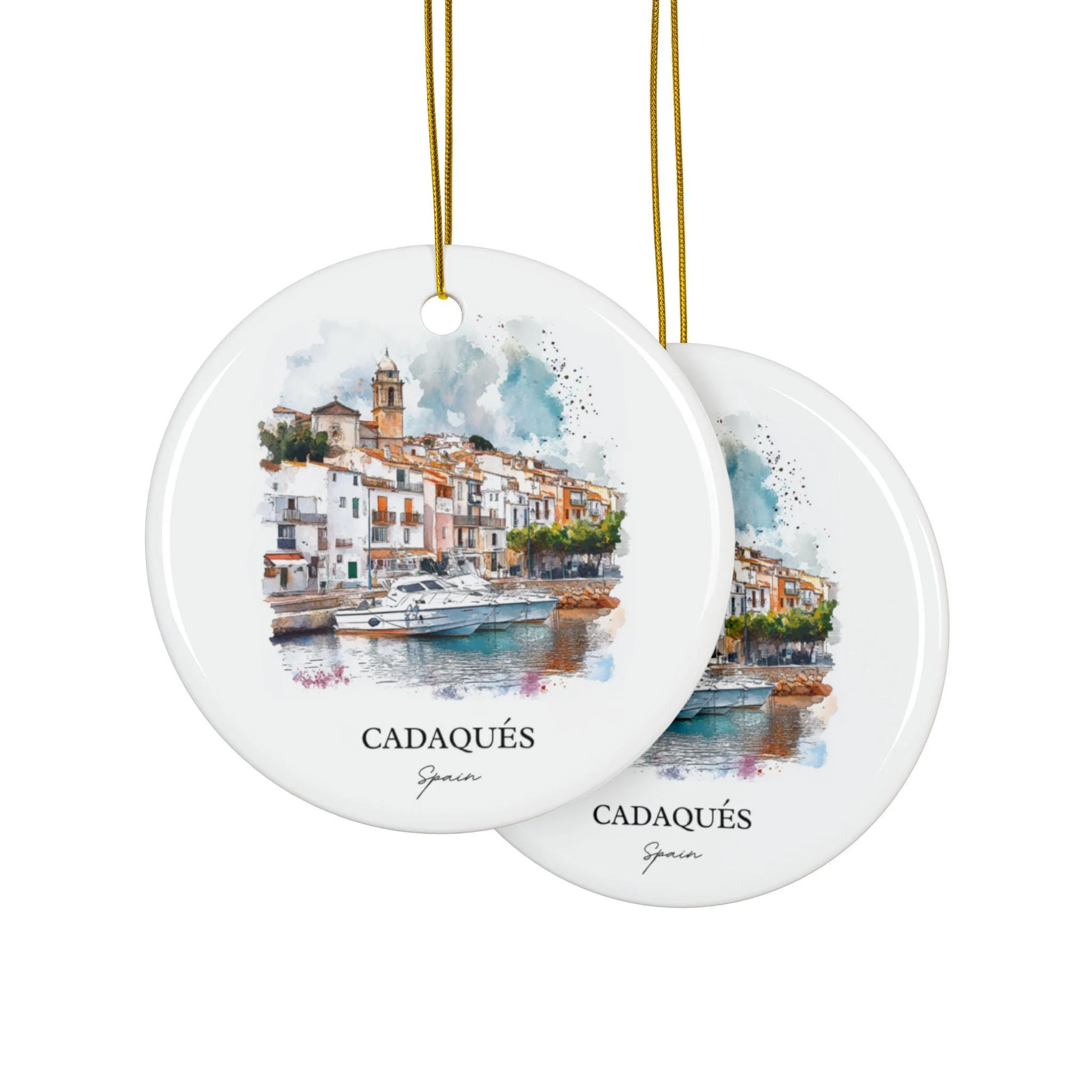Cadaques Spain Ornament: Unique Cadaques Souvenir, Spain Xmas Decor, and Authentic Cadaques Spain Gift - Image 2