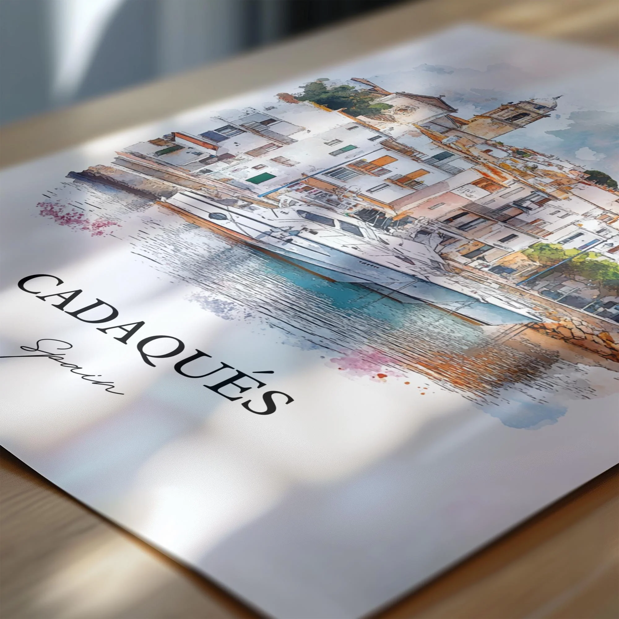 Cadaqués, Spain – Watercolor Art Print - Image 4