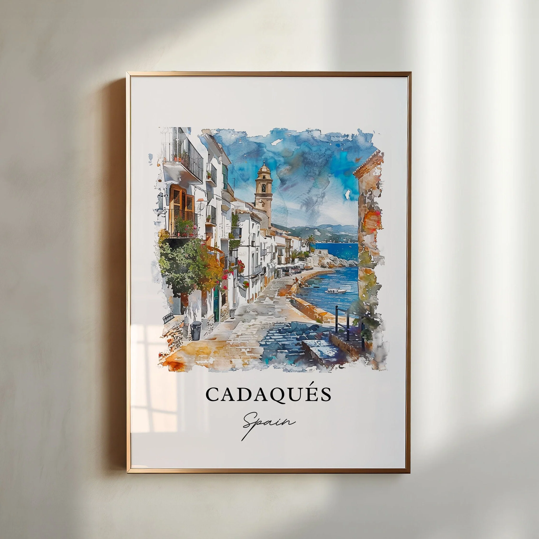 Cadaques, Spain – Watercolor Art Print