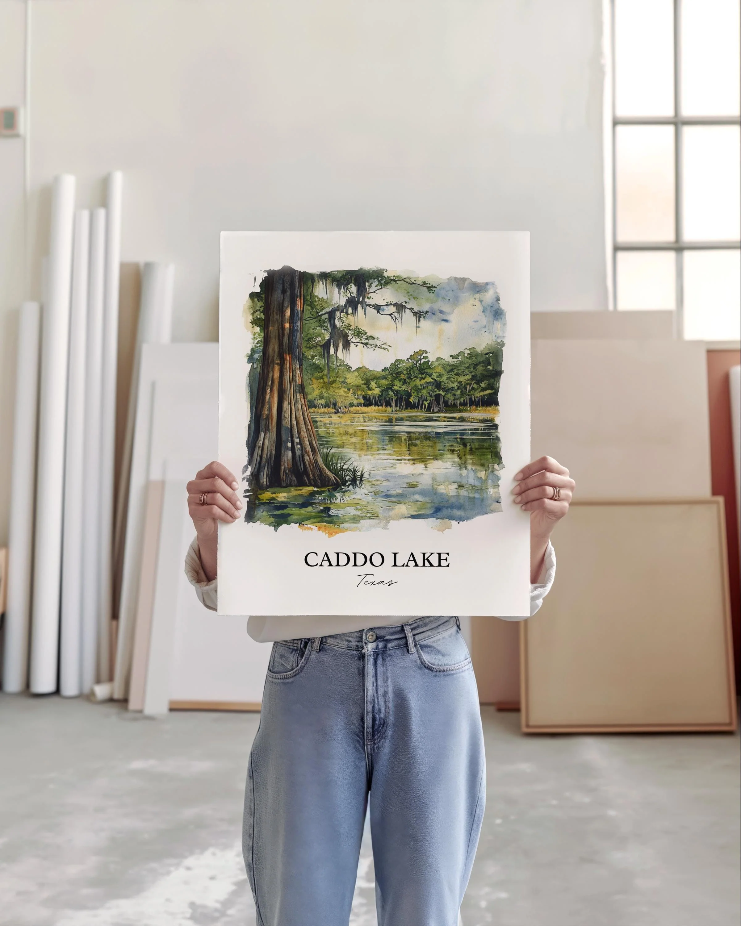 Caddo Lake, USA – Watercolor Art Print - Image 5