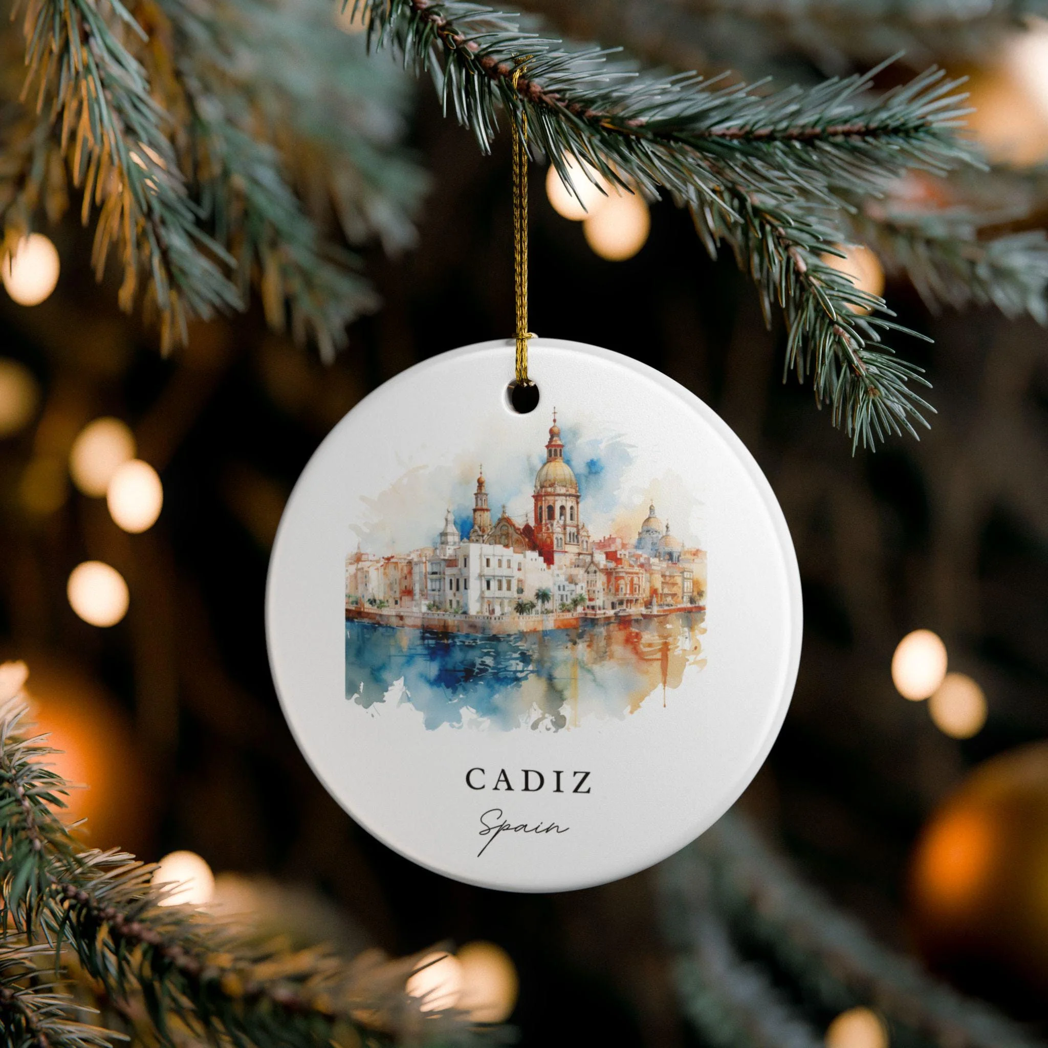 Cadiz Spain Ornament: Unique Cadiz Spain Souvenir, Spain Xmas Decor, and Authentic Cadiz Spain Gift - Image 4