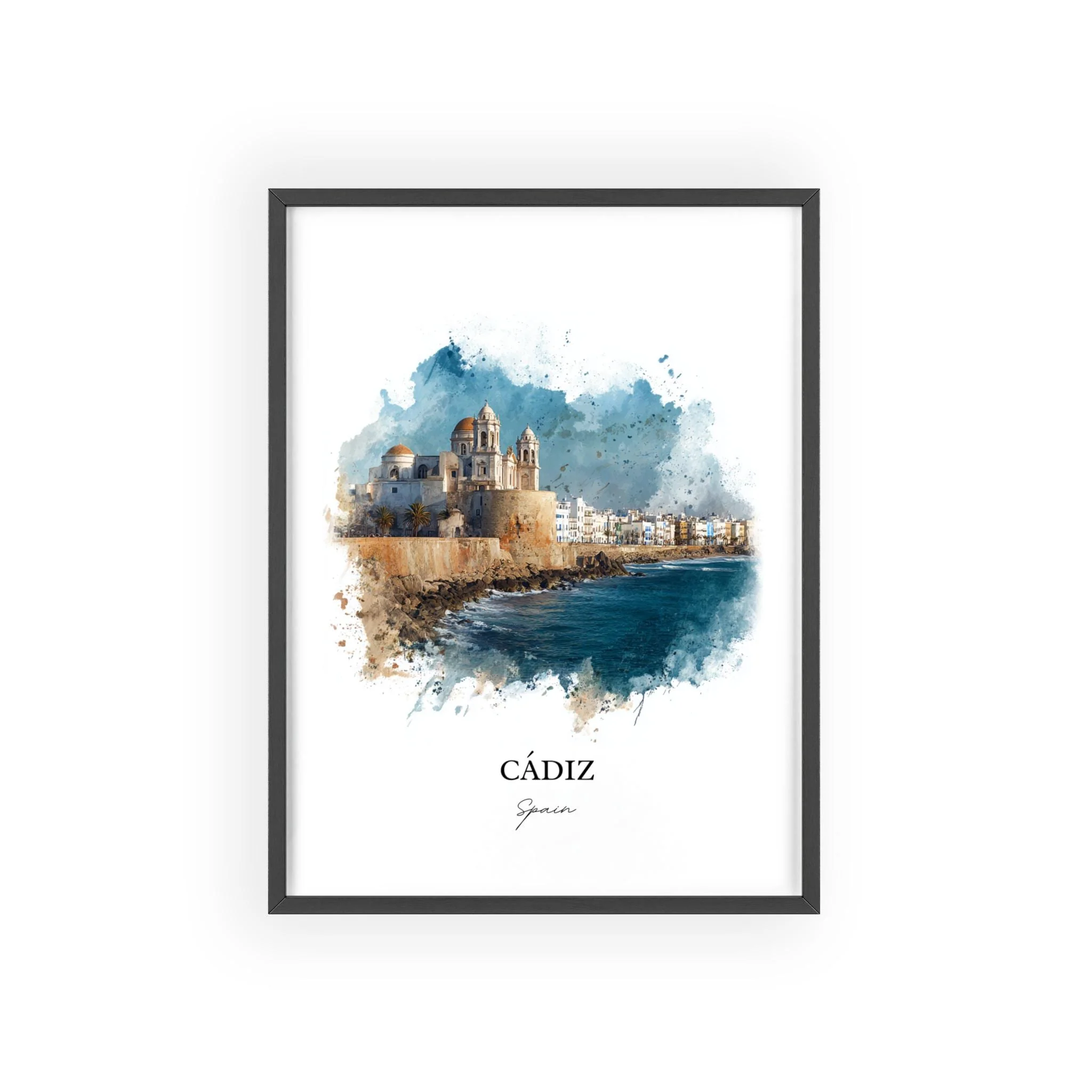 Cadiz, Spain – Watercolor Art Print - Image 10