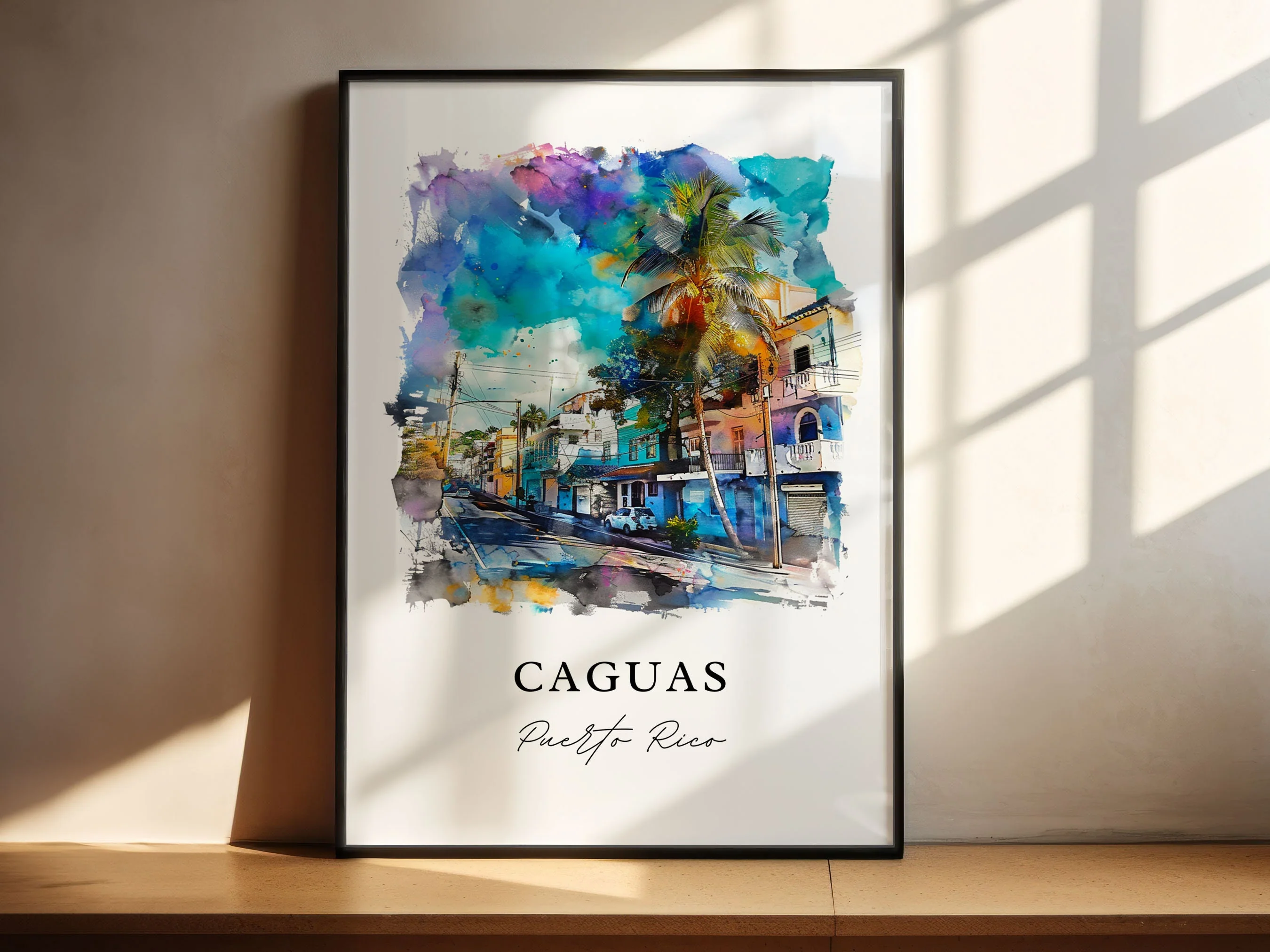 Caguas, Puerto Rico – Watercolor Art Print