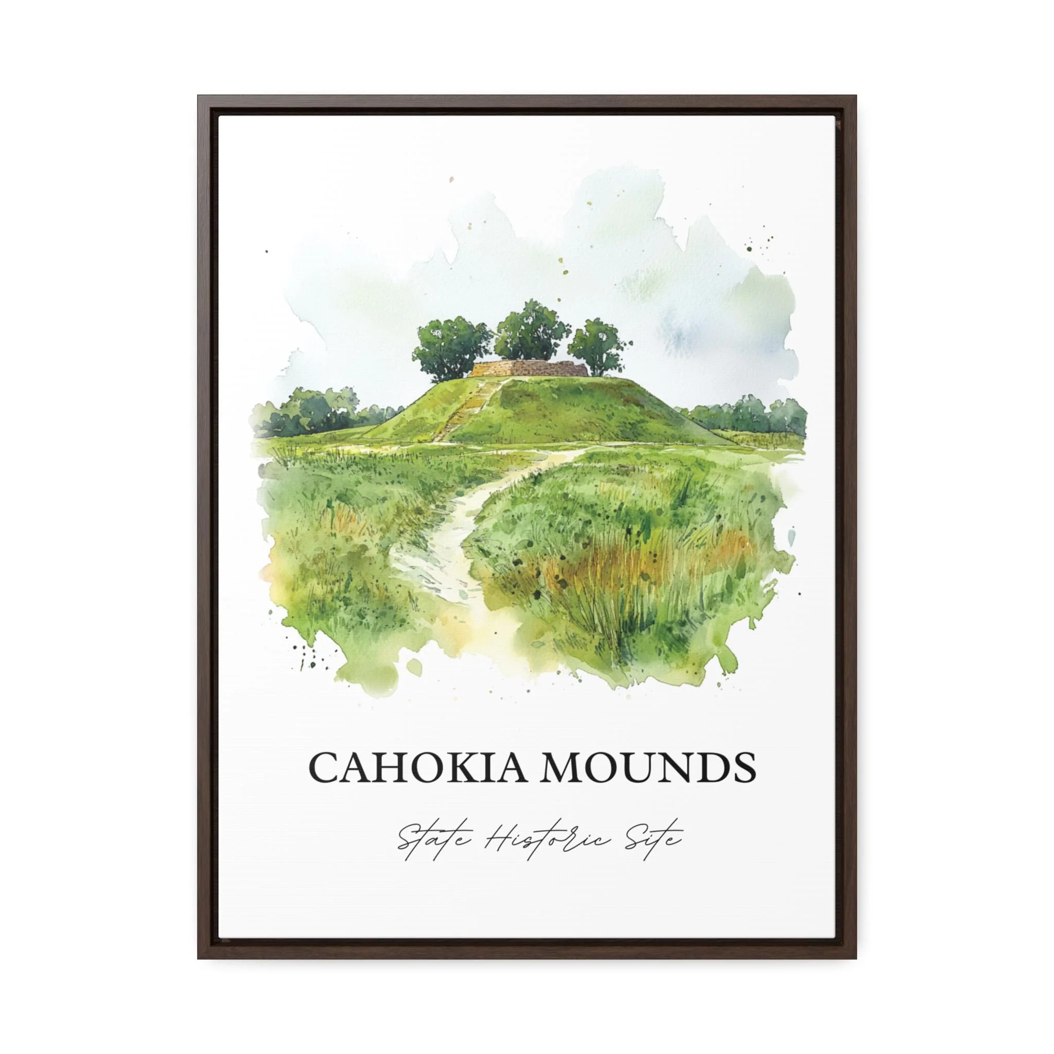 Cahokia Mounds, Illinois – Watercolor Art Print - Image 7