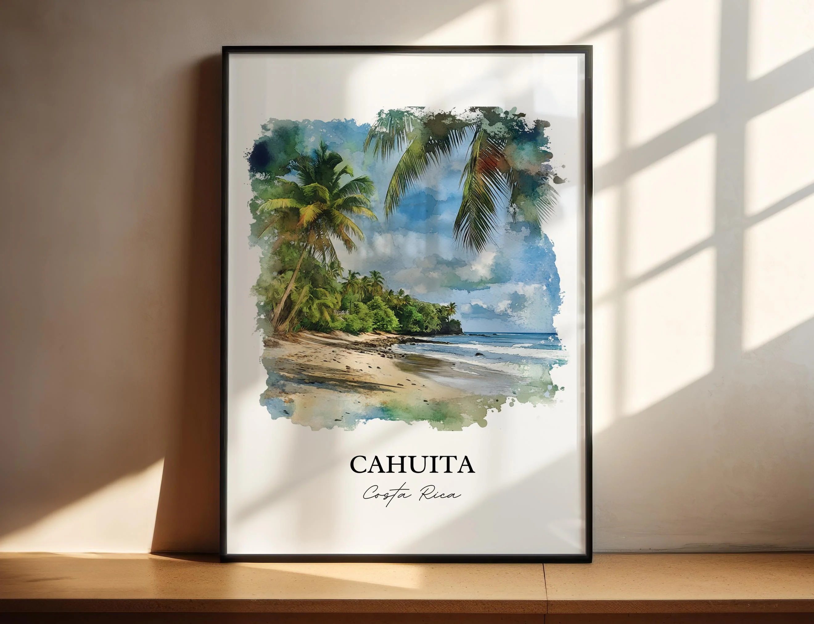 Cahuita, Costa Rica – Watercolor Art Print Playa Blanca