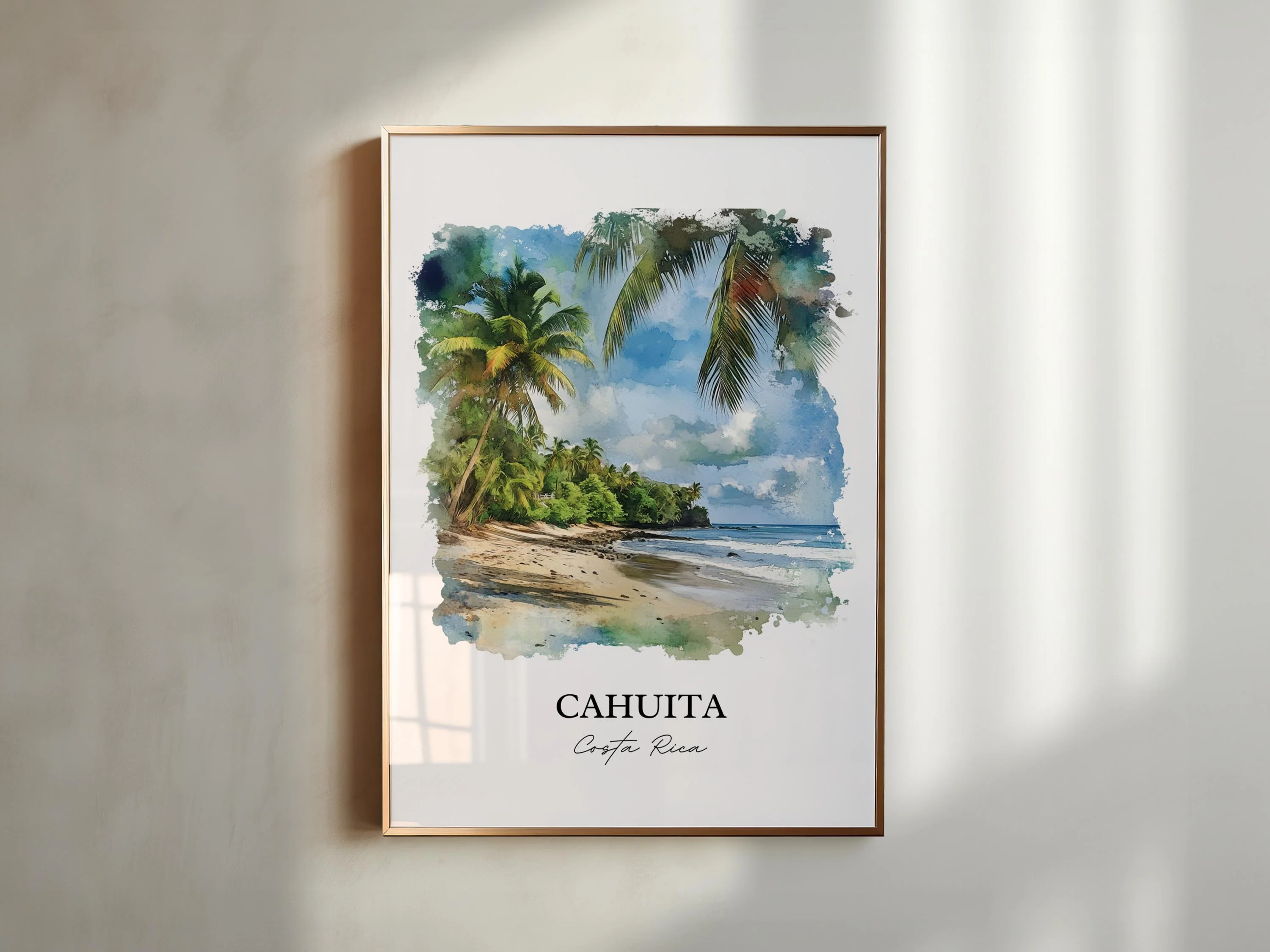 Cahuita, Costa Rica – Watercolor Art Print Playa Blanca - Image 3