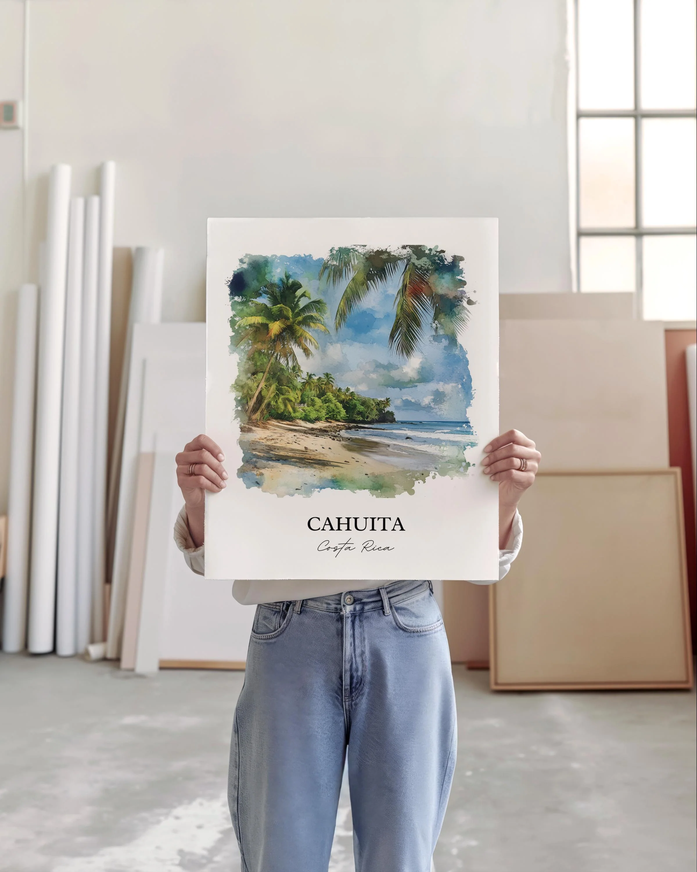 Cahuita, Costa Rica – Watercolor Art Print Playa Blanca - Image 4