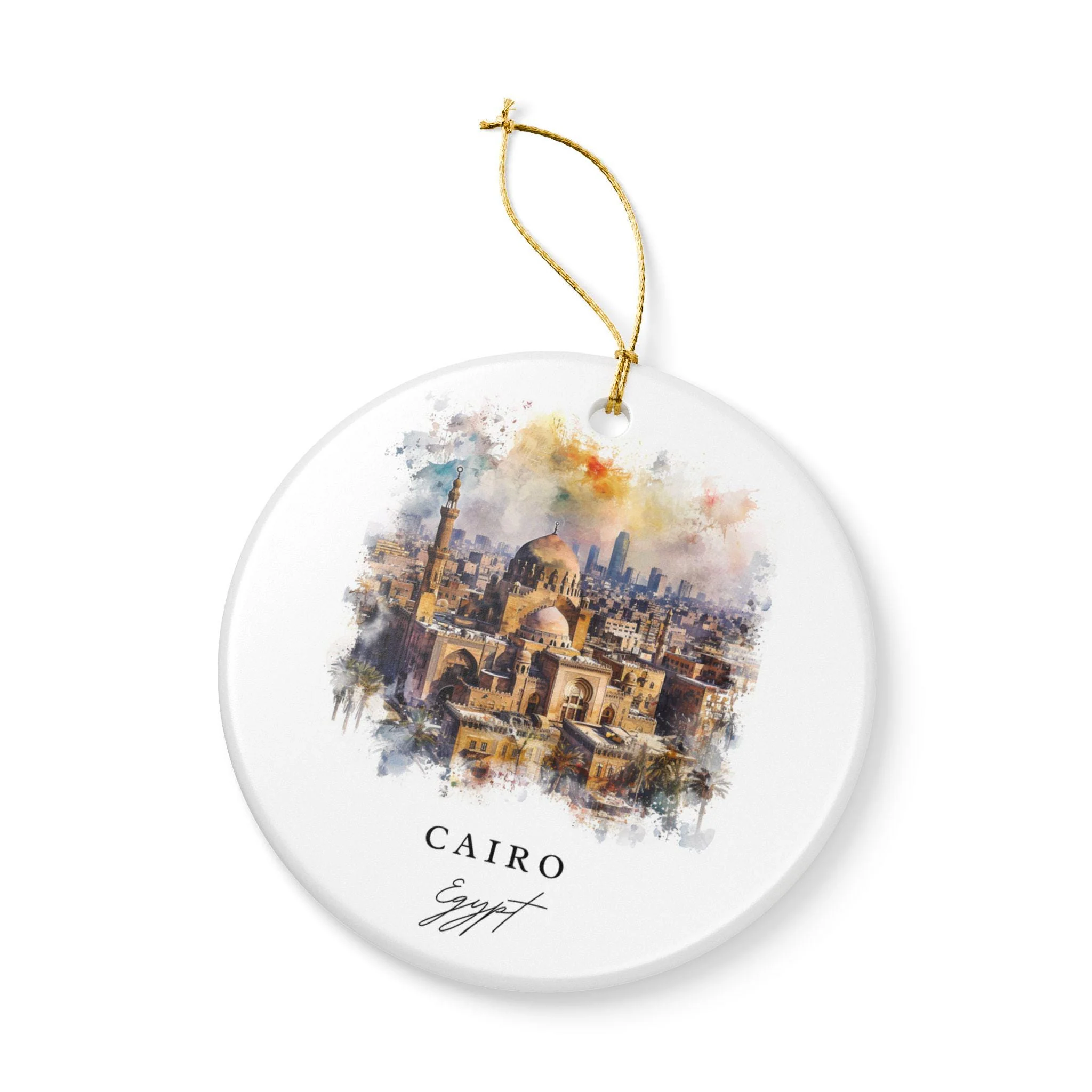 Cairo Egypt Ornament: Unique Cairo Egypt Souvenir, Egypt Xmas Decor, and Authentic Egypt Gift - Image 3