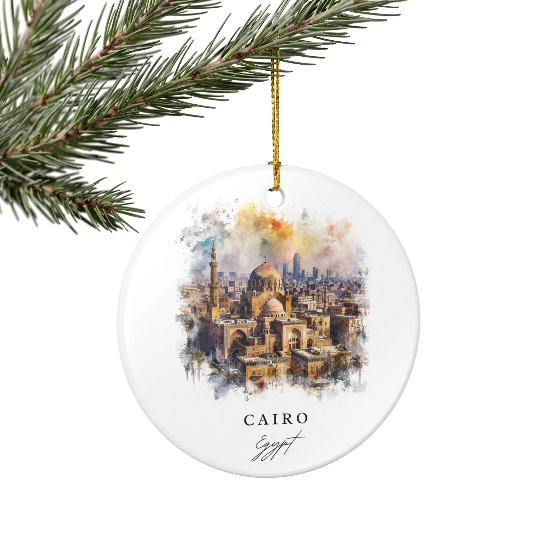 Cairo Egypt Ornament: Unique Cairo Egypt Souvenir, Egypt Xmas Decor, and Authentic Egypt Gift - Image 5