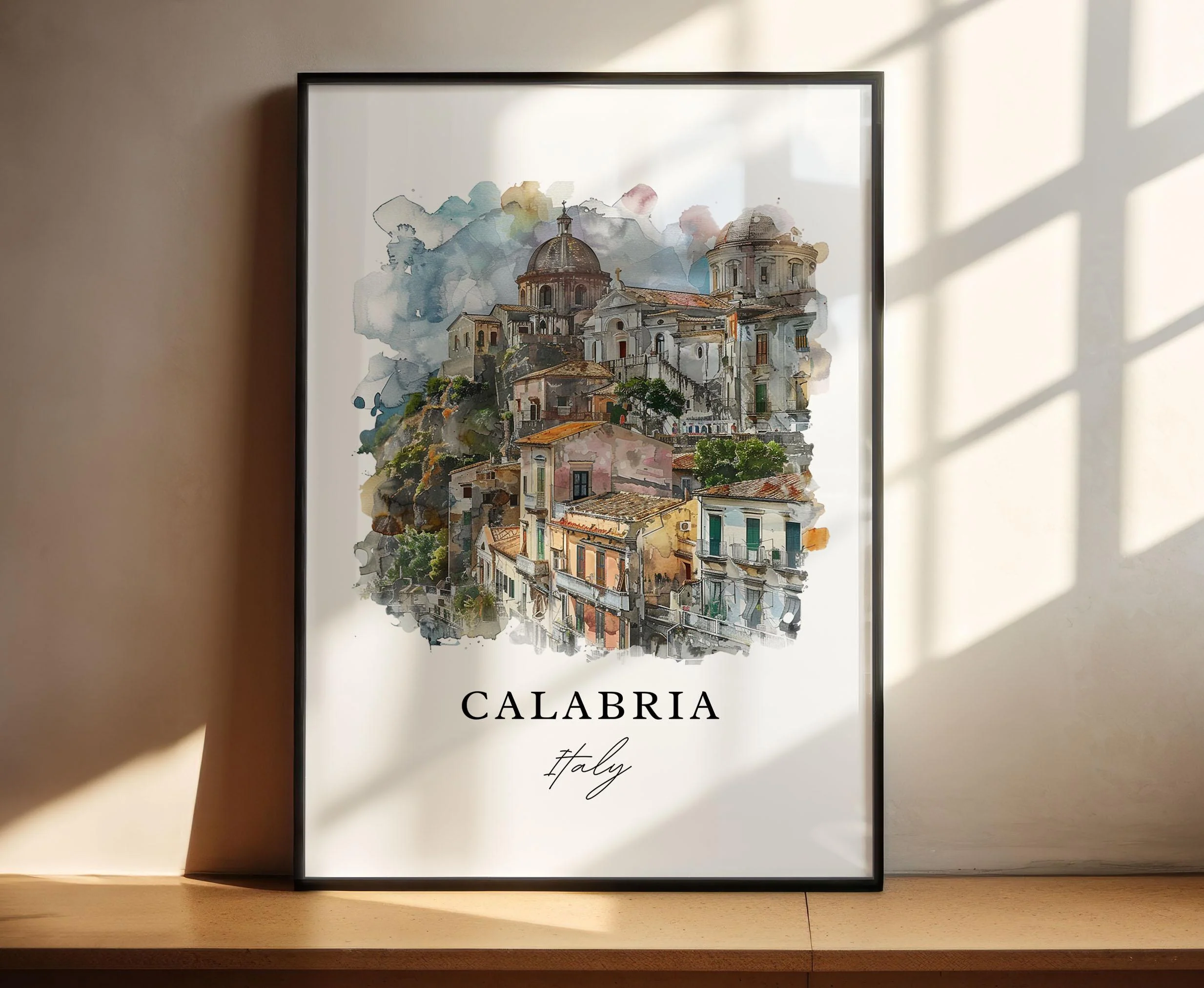 Calabria, Italy – Watercolor Art Print