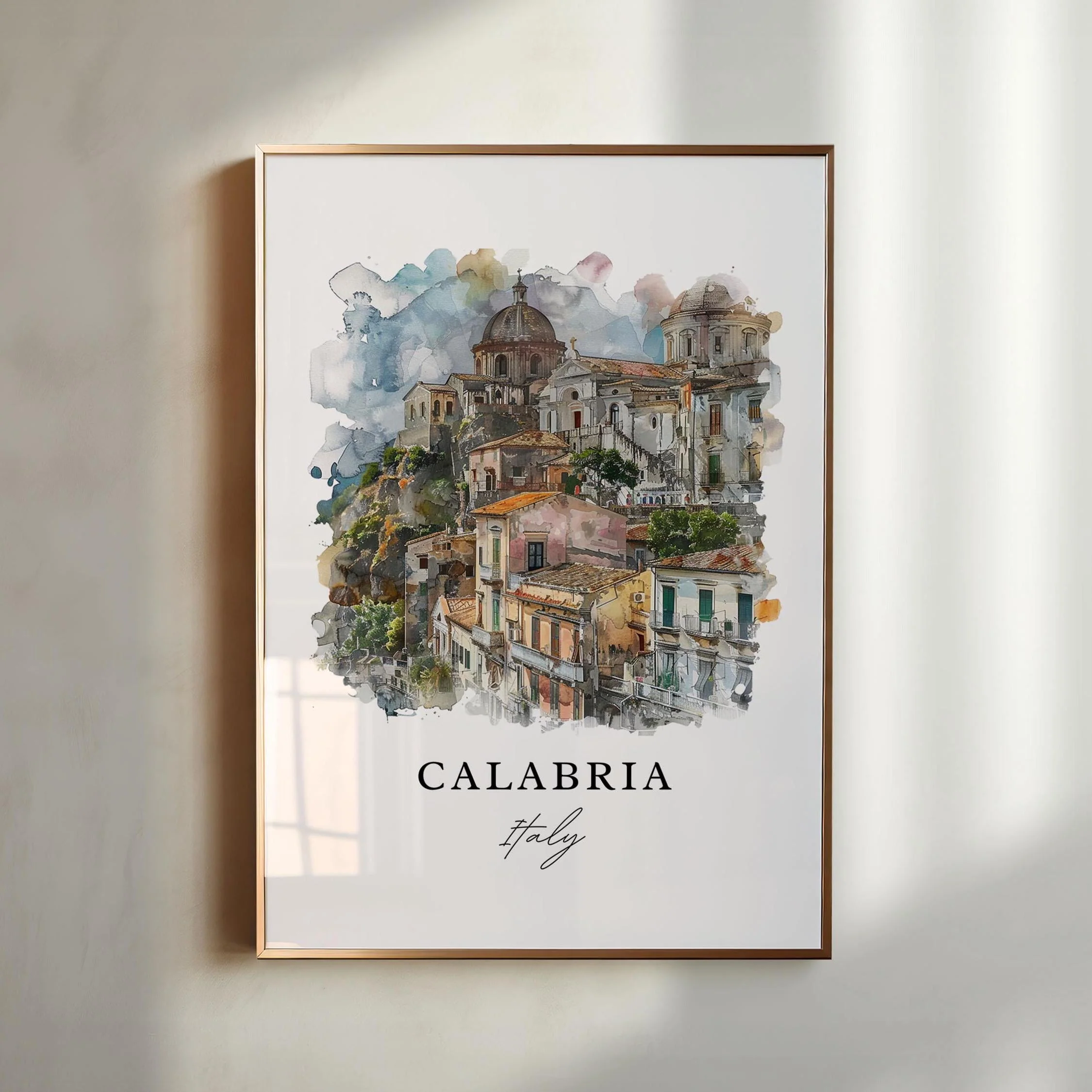 Calabria, Italy – Watercolor Art Print - Image 2