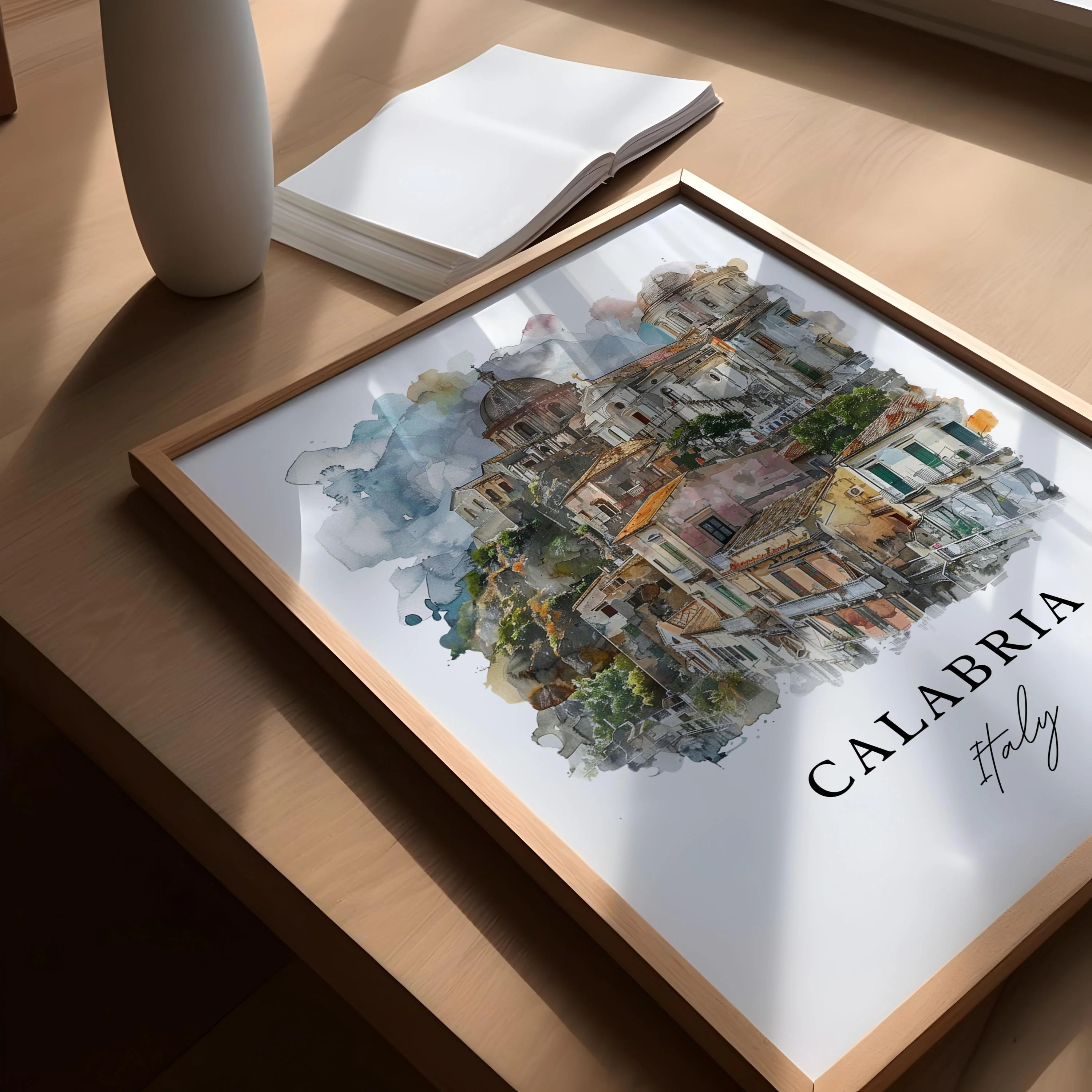 Calabria, Italy – Watercolor Art Print - Image 4