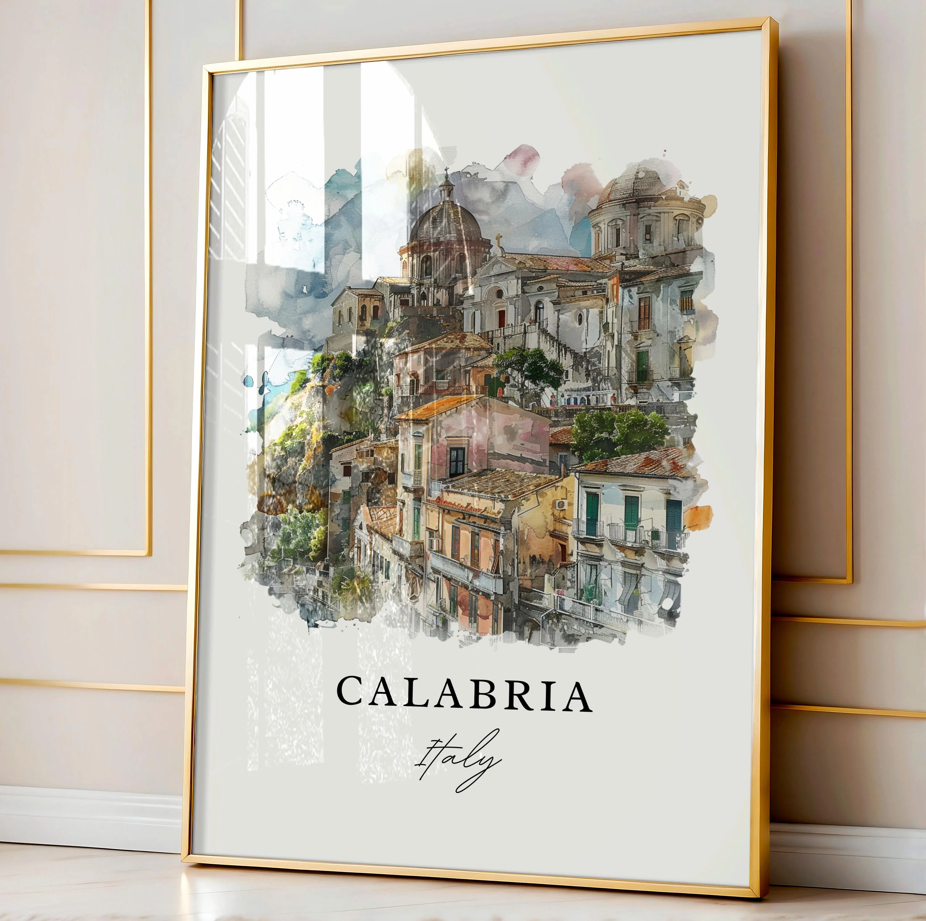 Calabria, Italy – Watercolor Art Print - Image 5