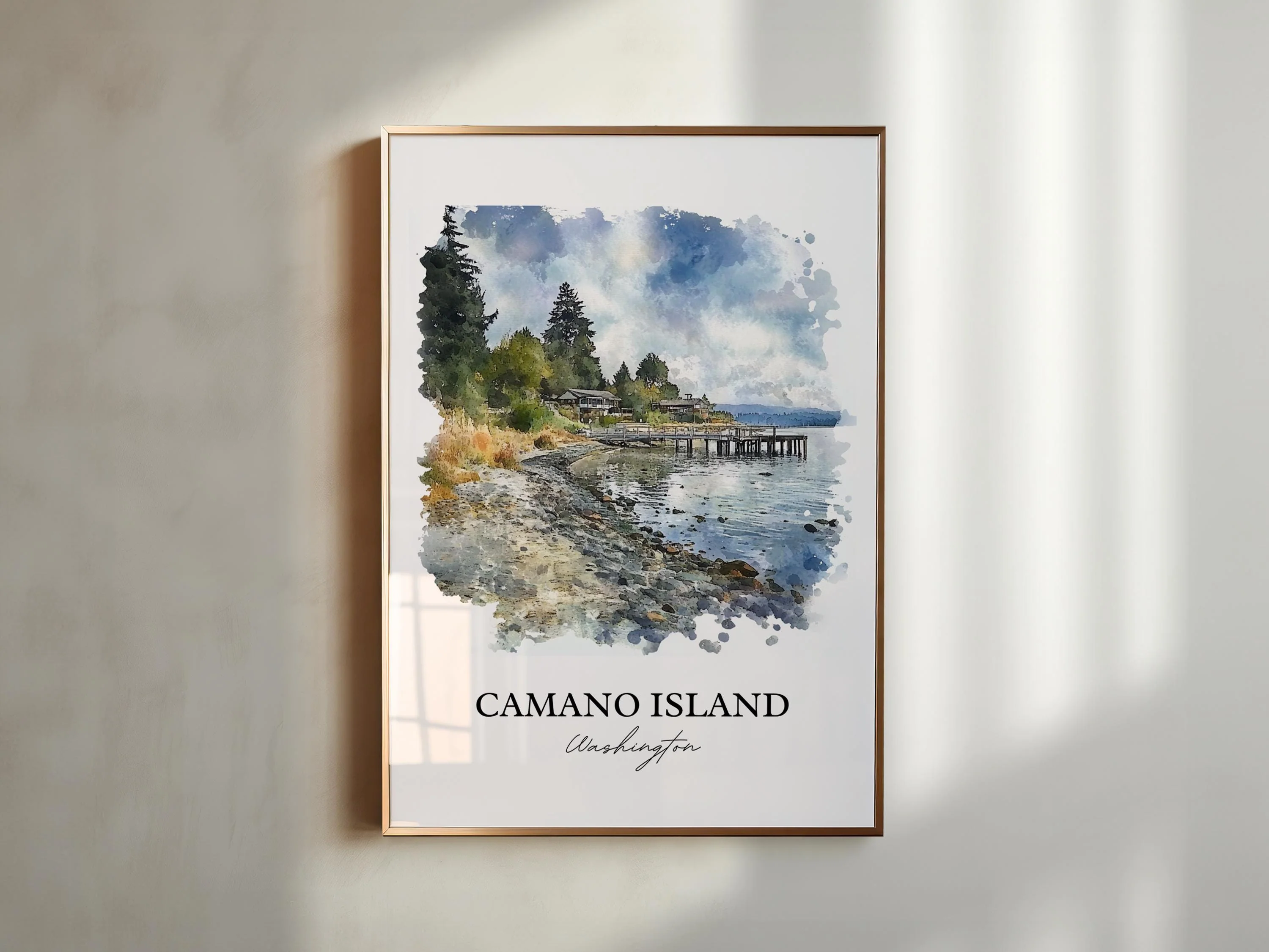Camano Island, USA – Watercolor Art Print - Image 4