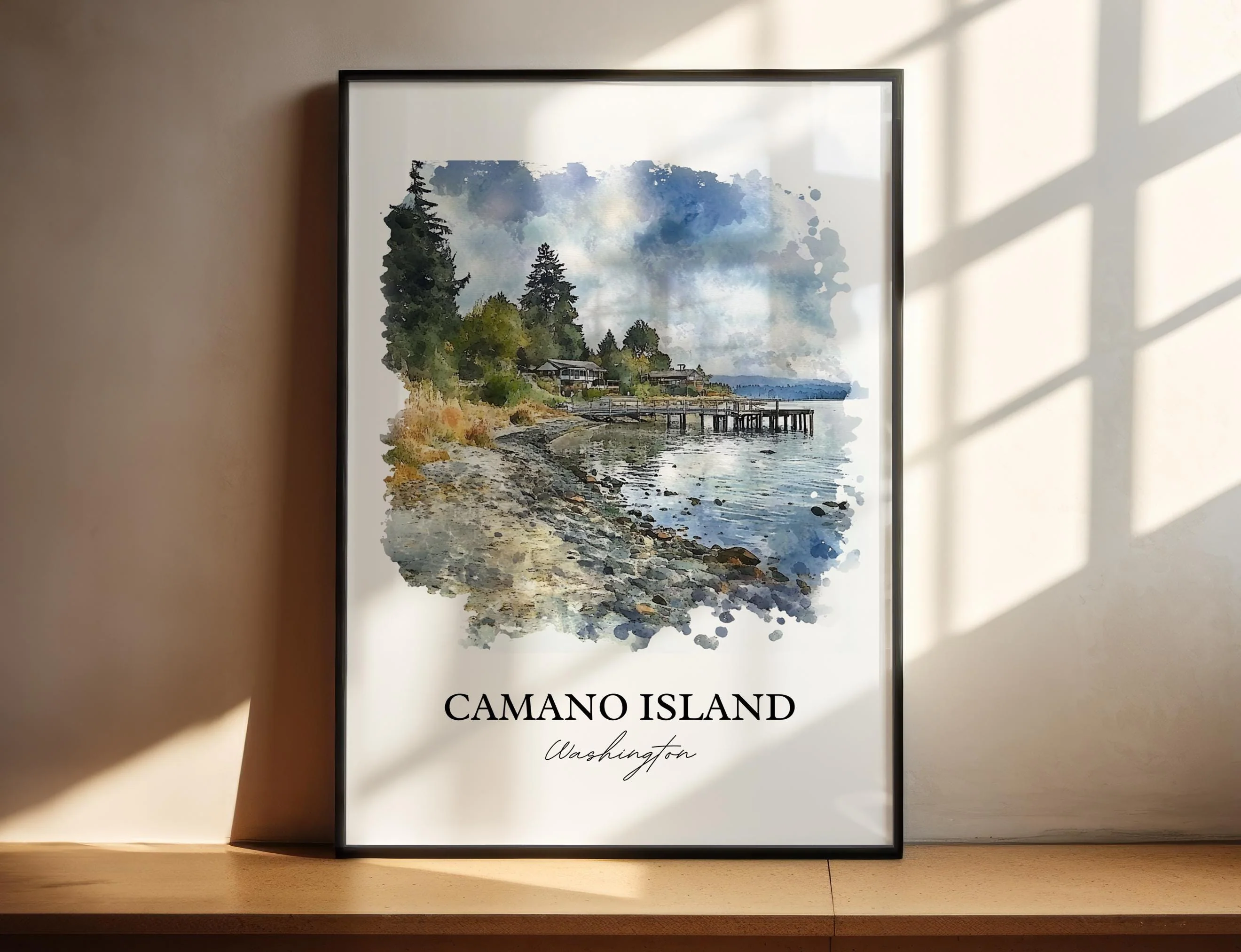 Camano Island, USA – Watercolor Art Print - Image 5