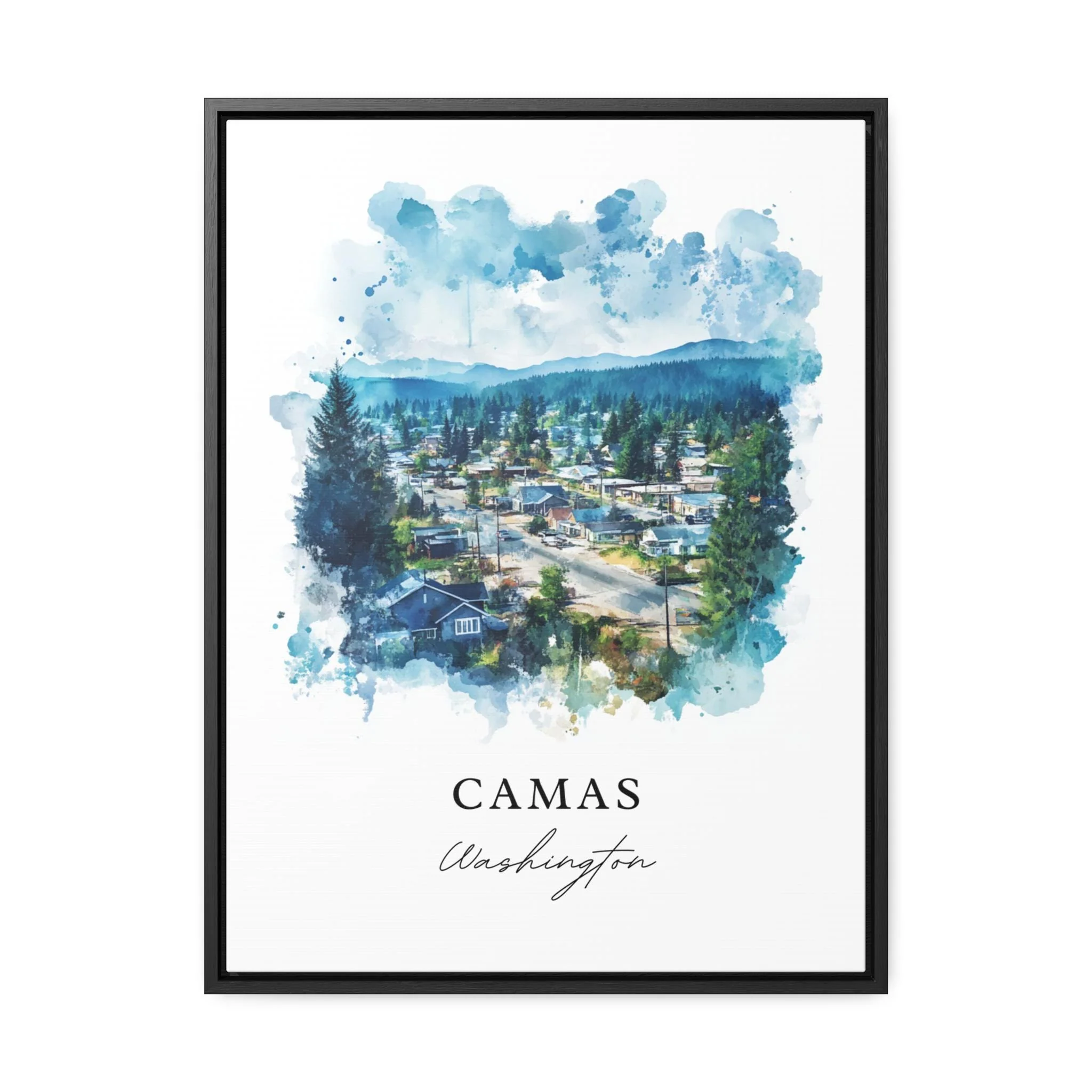 Camas, Washington, USA – Watercolor Art Print - Image 4