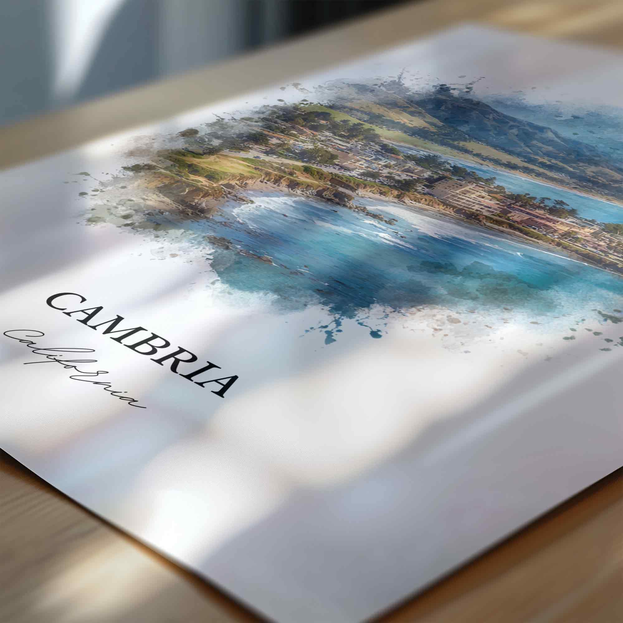 Cambria, California – Watercolor Art Print - Image 2