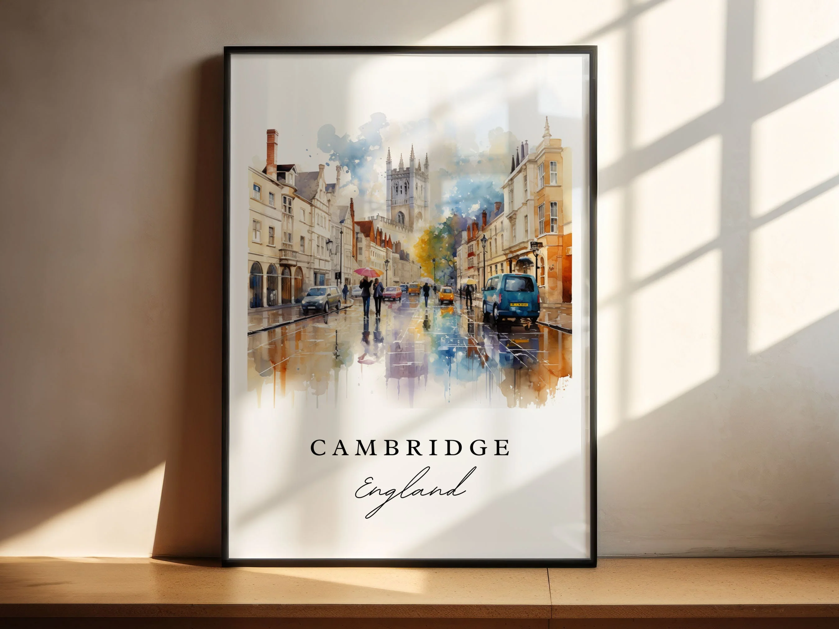 Cambridge, England – Watercolor Art Print
