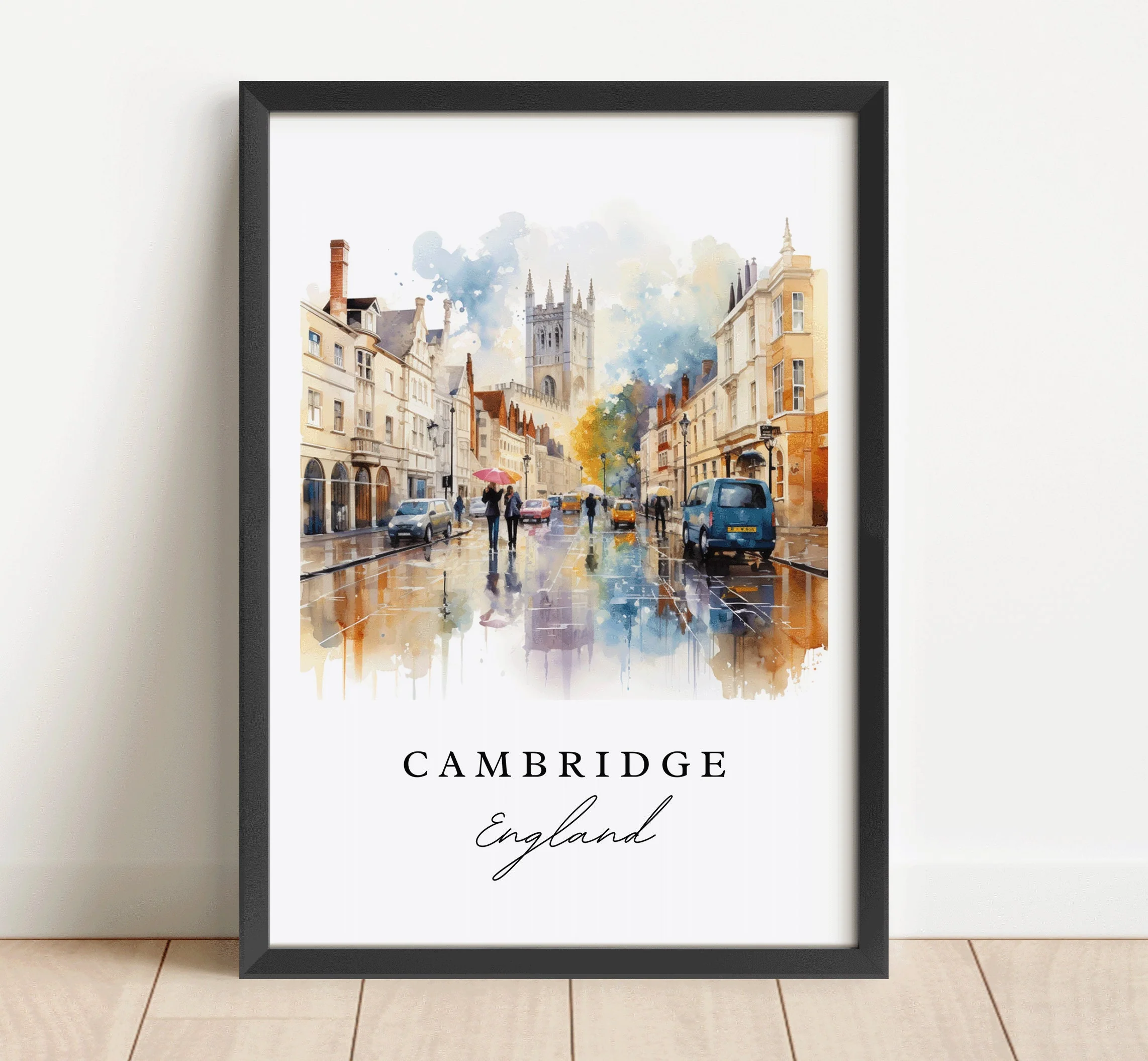 Cambridge, England – Watercolor Art Print - Image 6