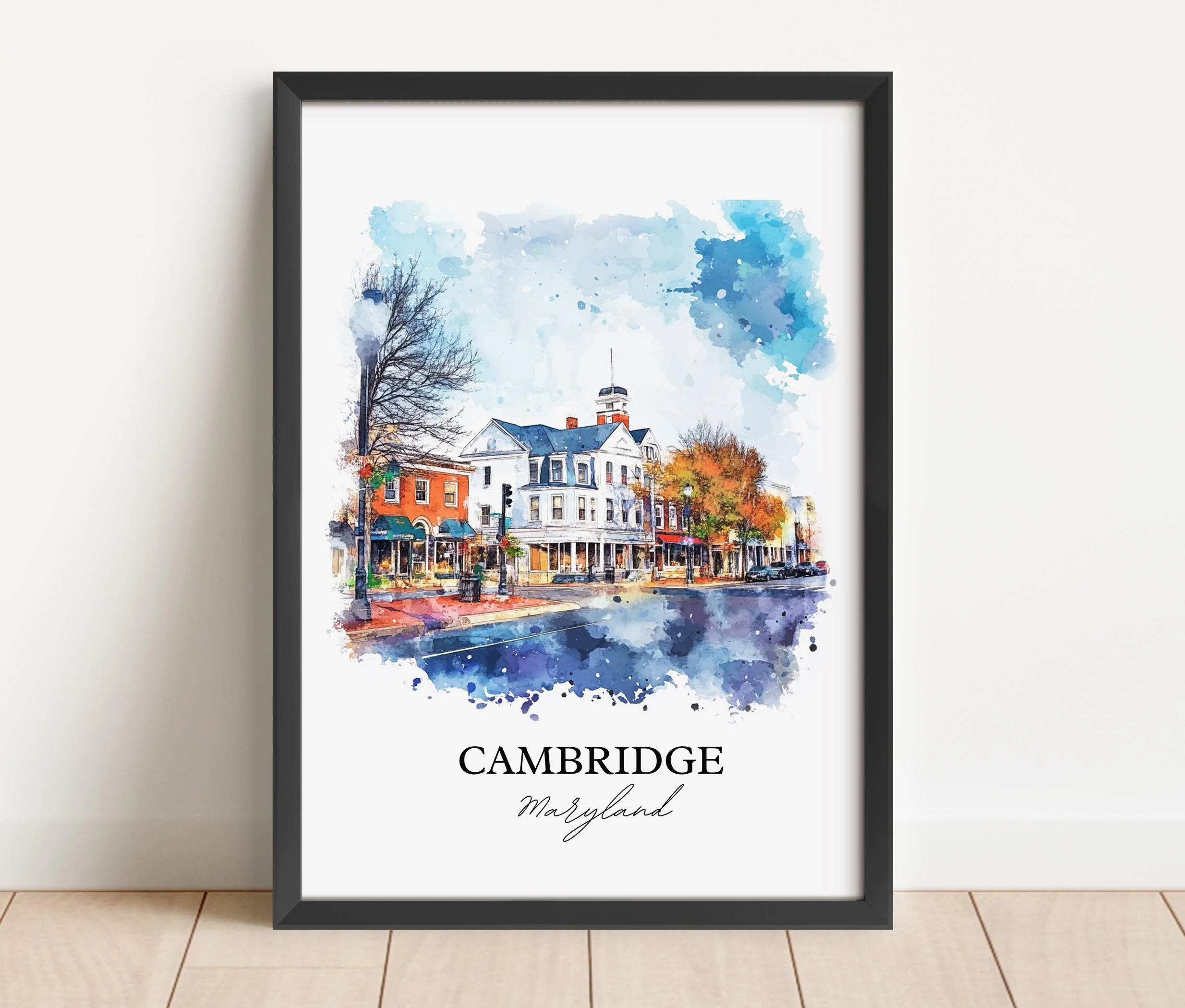 Cambridge, MD, USA – Watercolor Art Print - Image 5