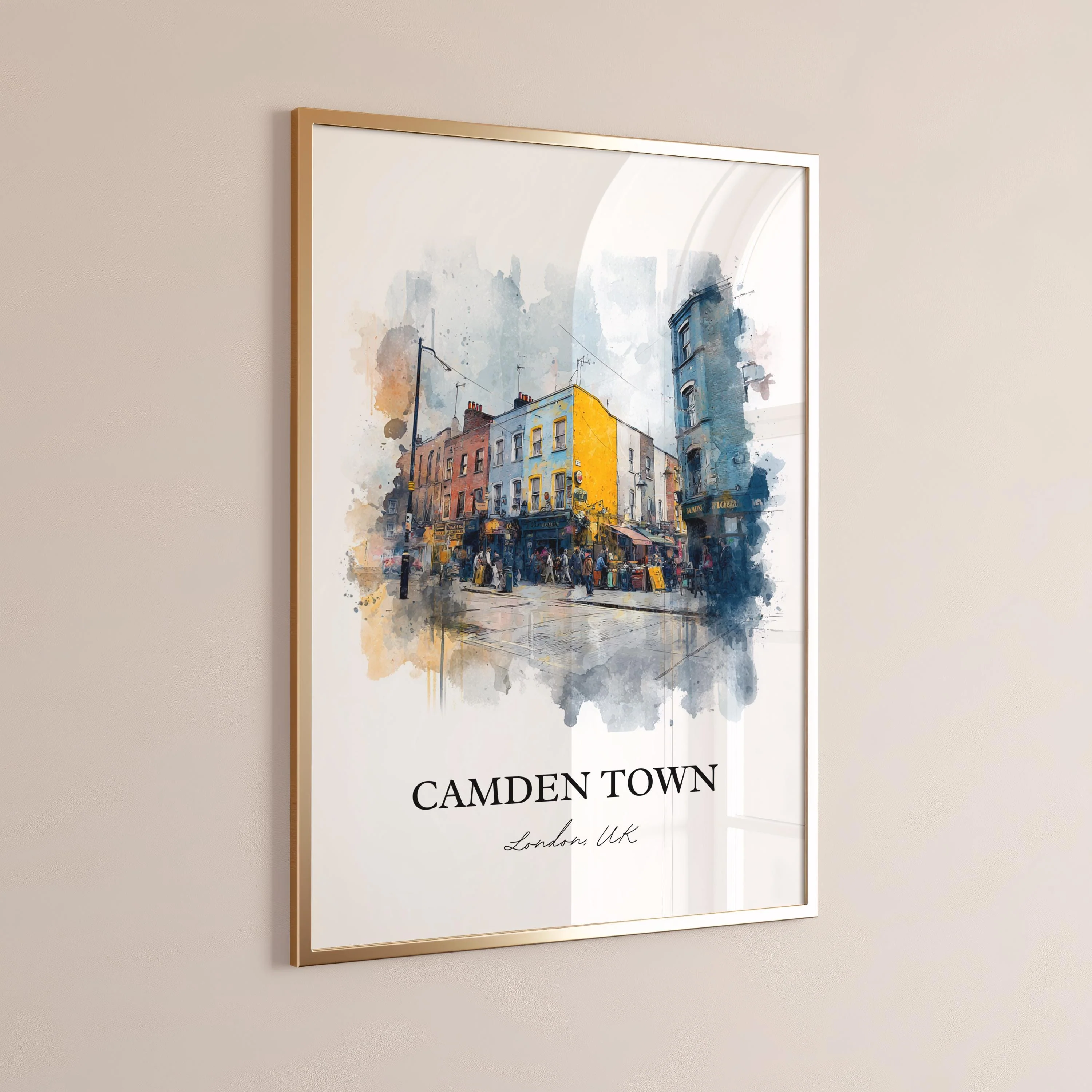 Camden Town, England – Watercolor Art Print - Image 6