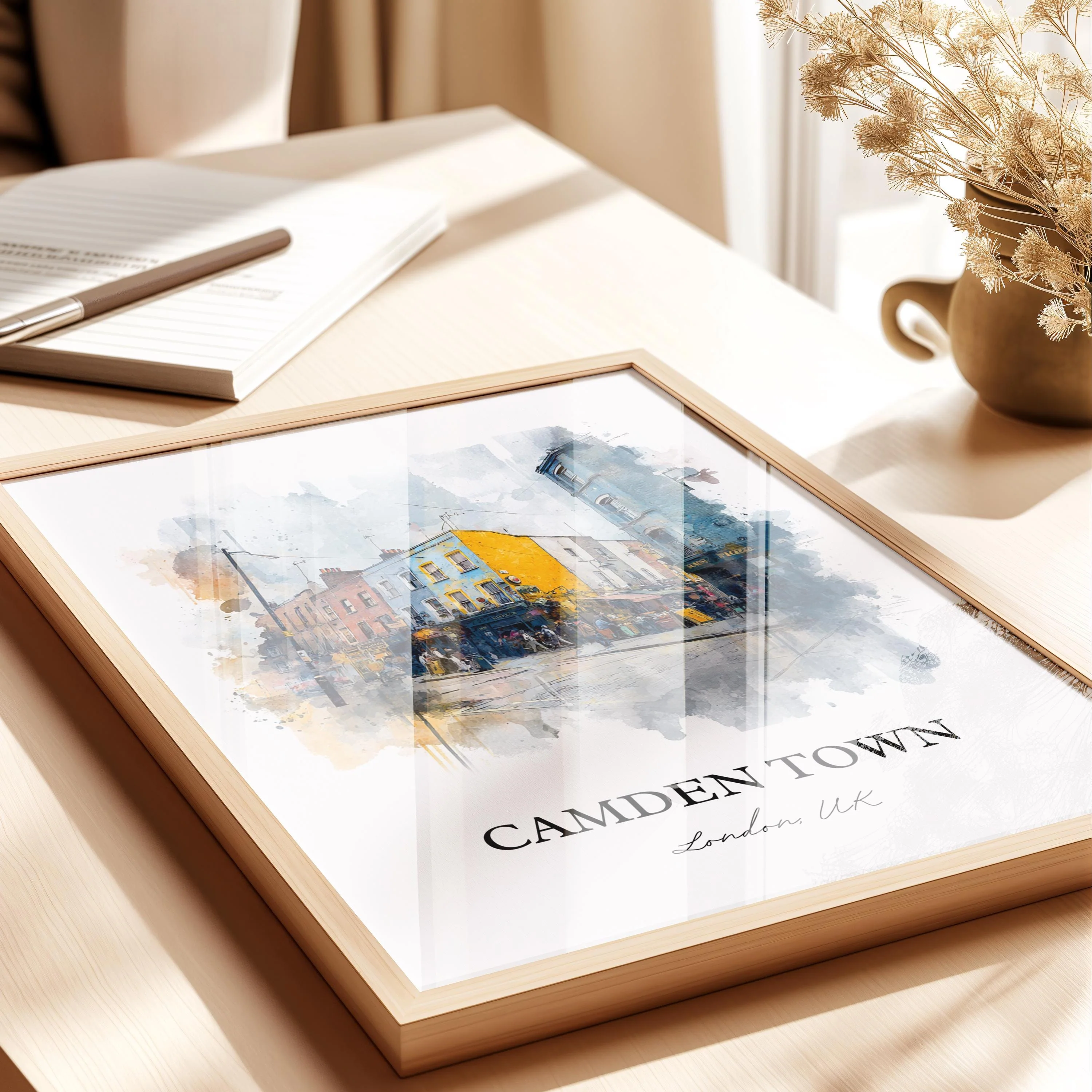 Camden Town, England – Watercolor Art Print - Image 8