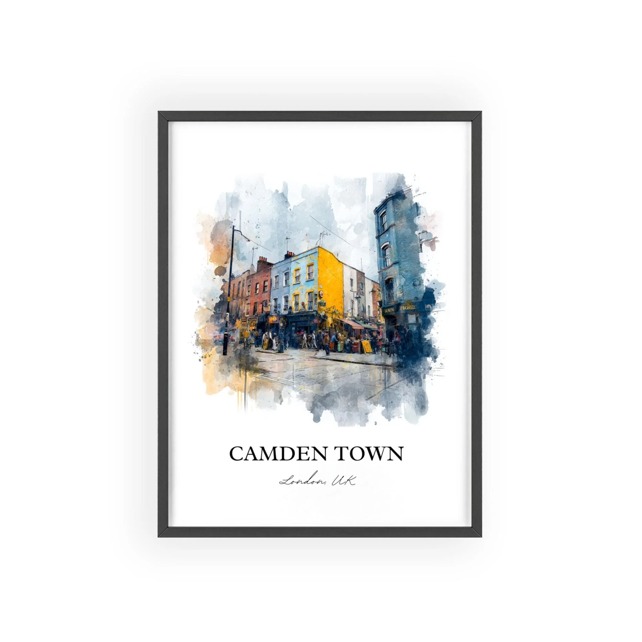 Camden Town, England – Watercolor Art Print - Image 9